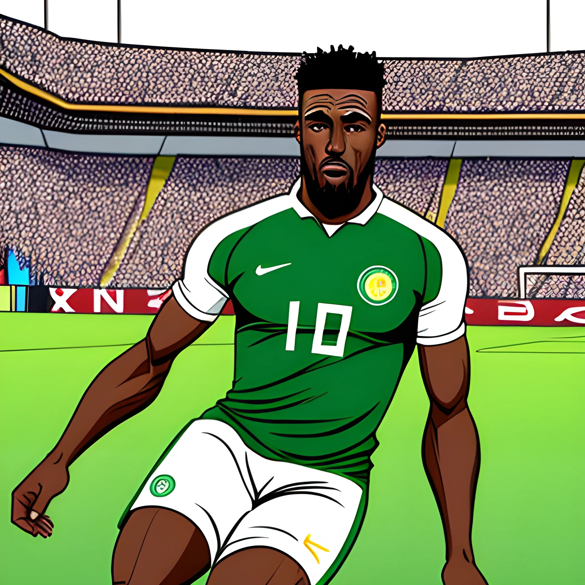 Nigeria youth football player, Cartoon