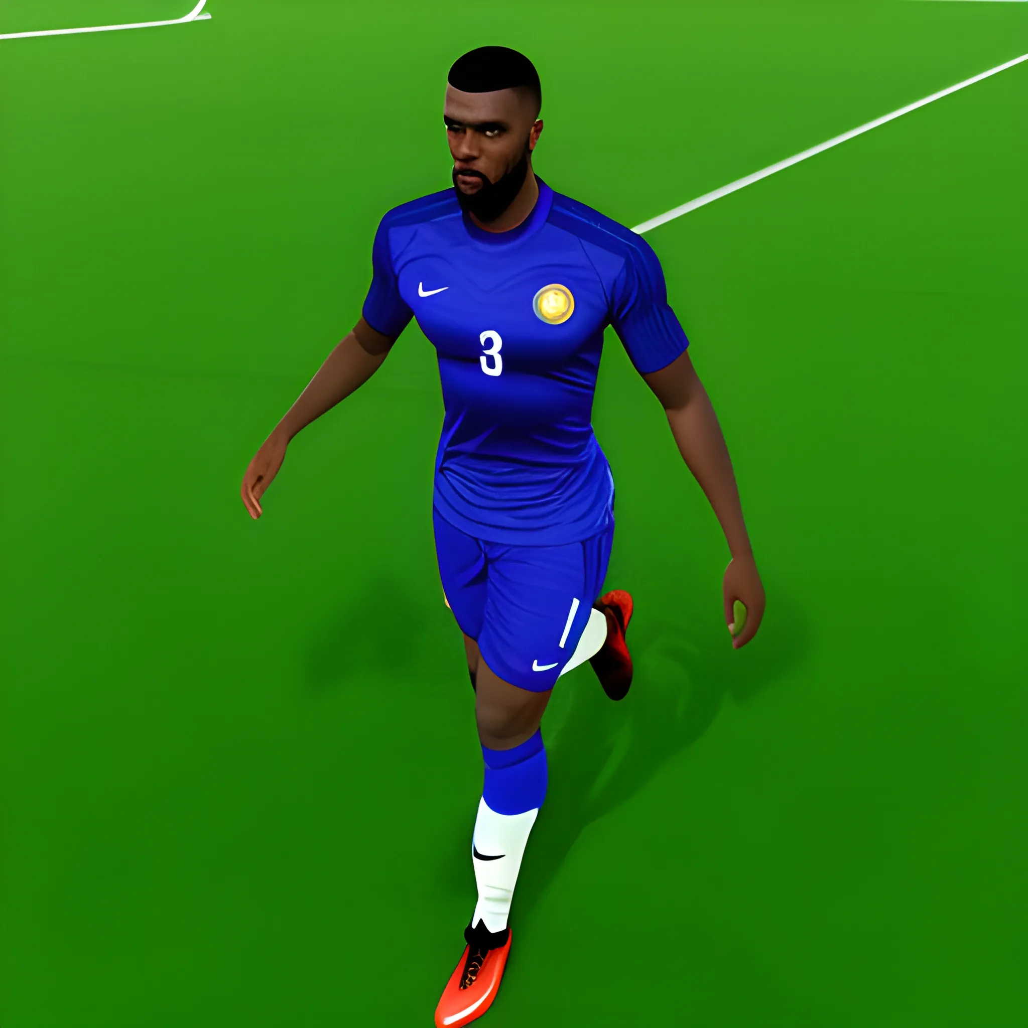 Nigeria youth football player, 3D