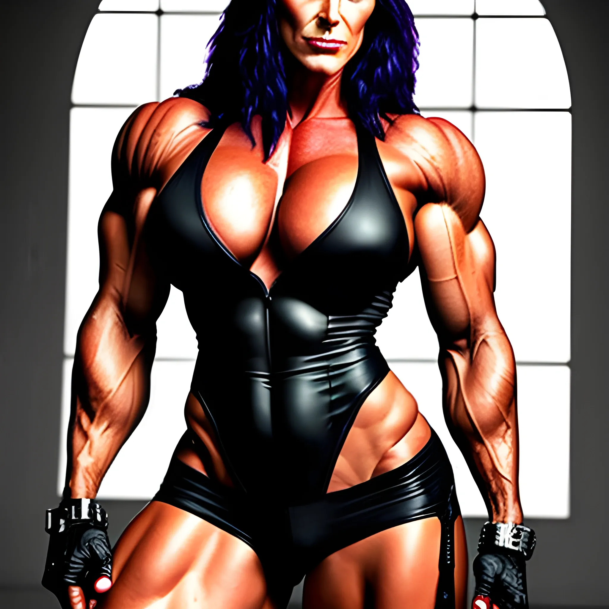 Very Big Bad ass evil muscle girl picture 