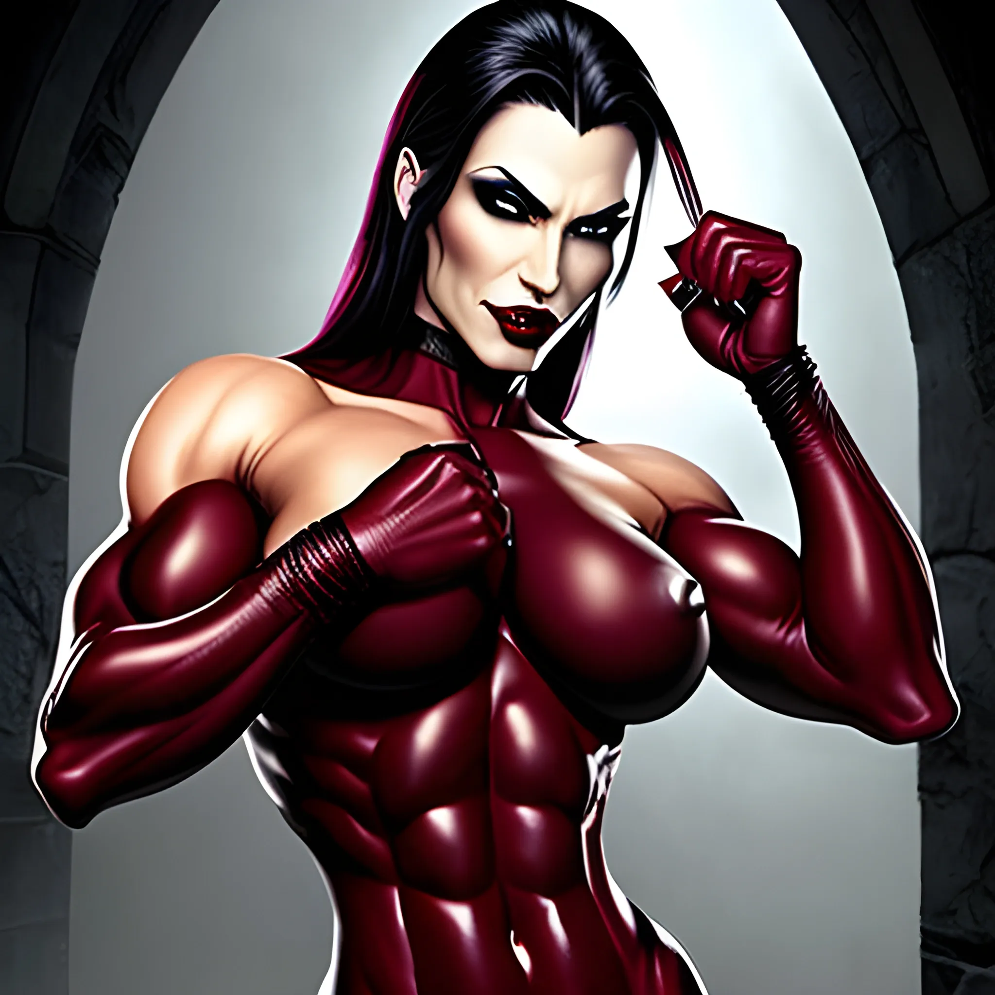 Sexy Vampire muscle girl picture 