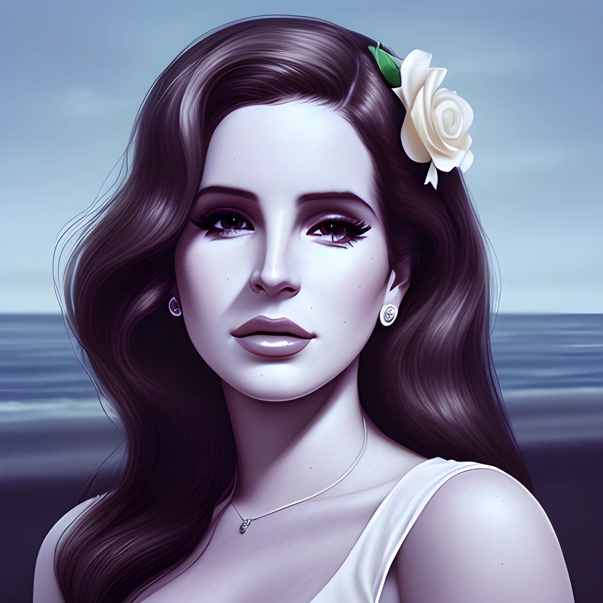 Lana Del Rey, photorealistic