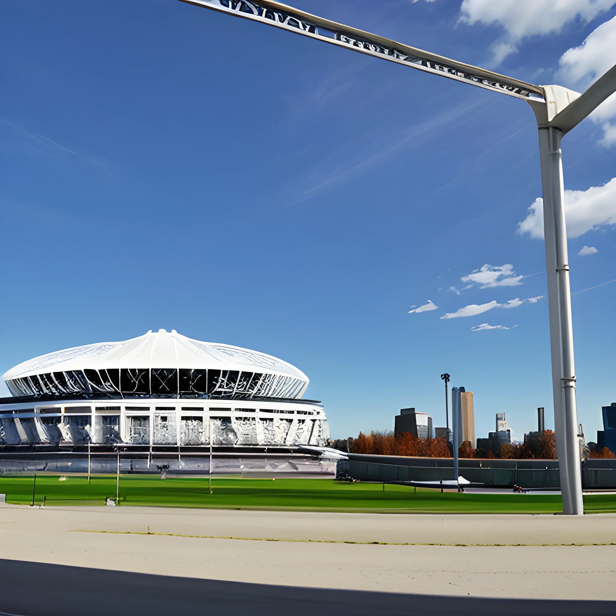 city of Montreal olympic stadium from outside