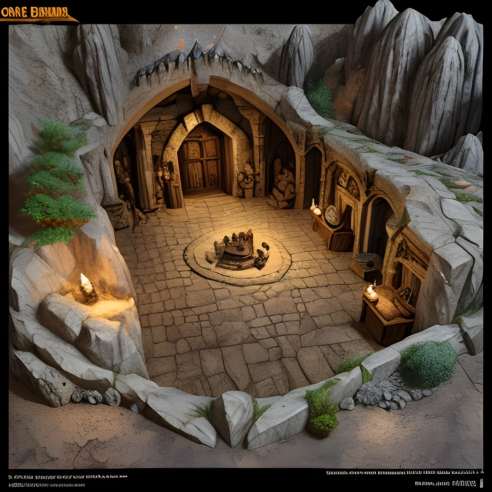 Dnd 5e, Cave, mines, moria, hyper realistic, high definition 