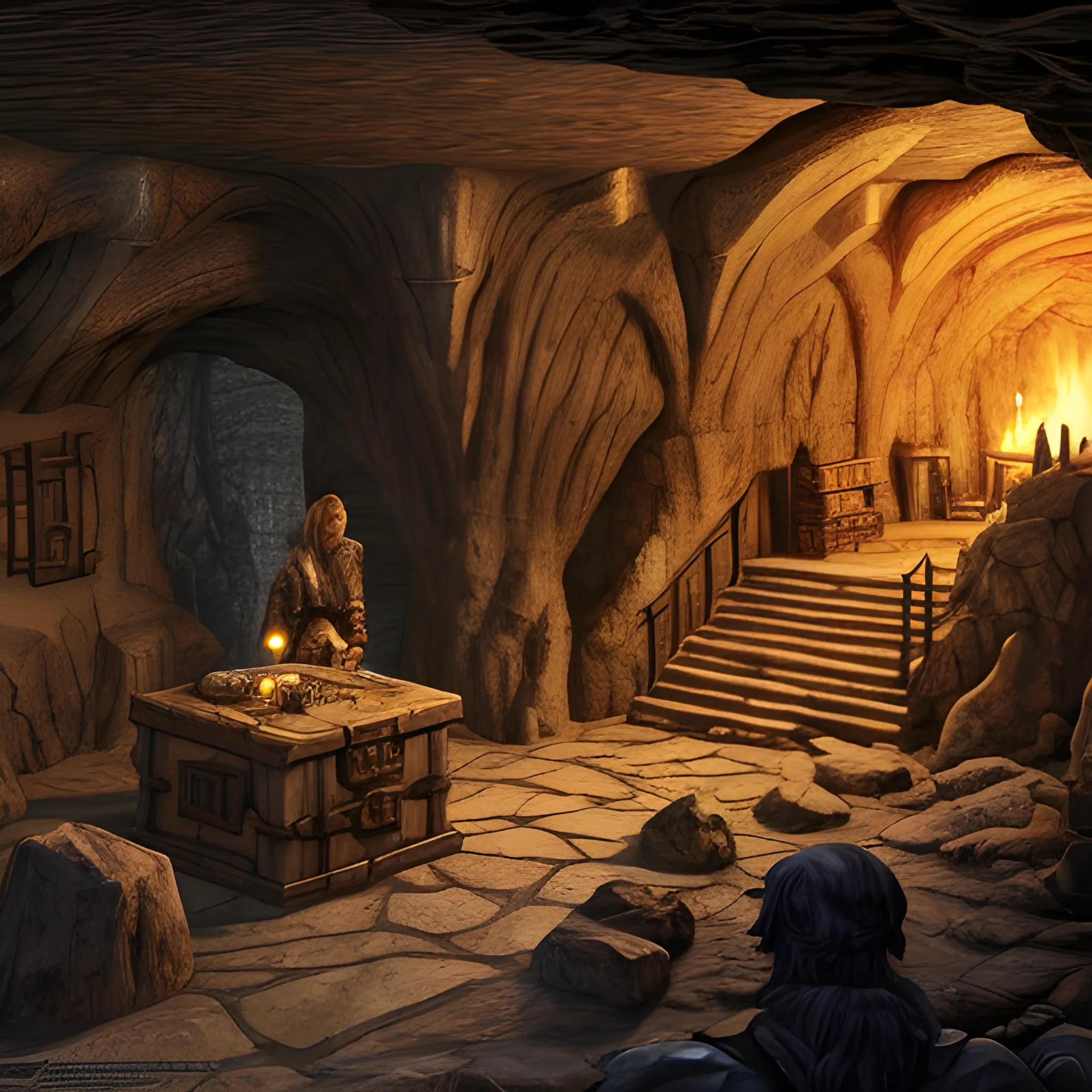 Dnd 5e, Cave, mines, moria, hyper realistic, high definition, photo 