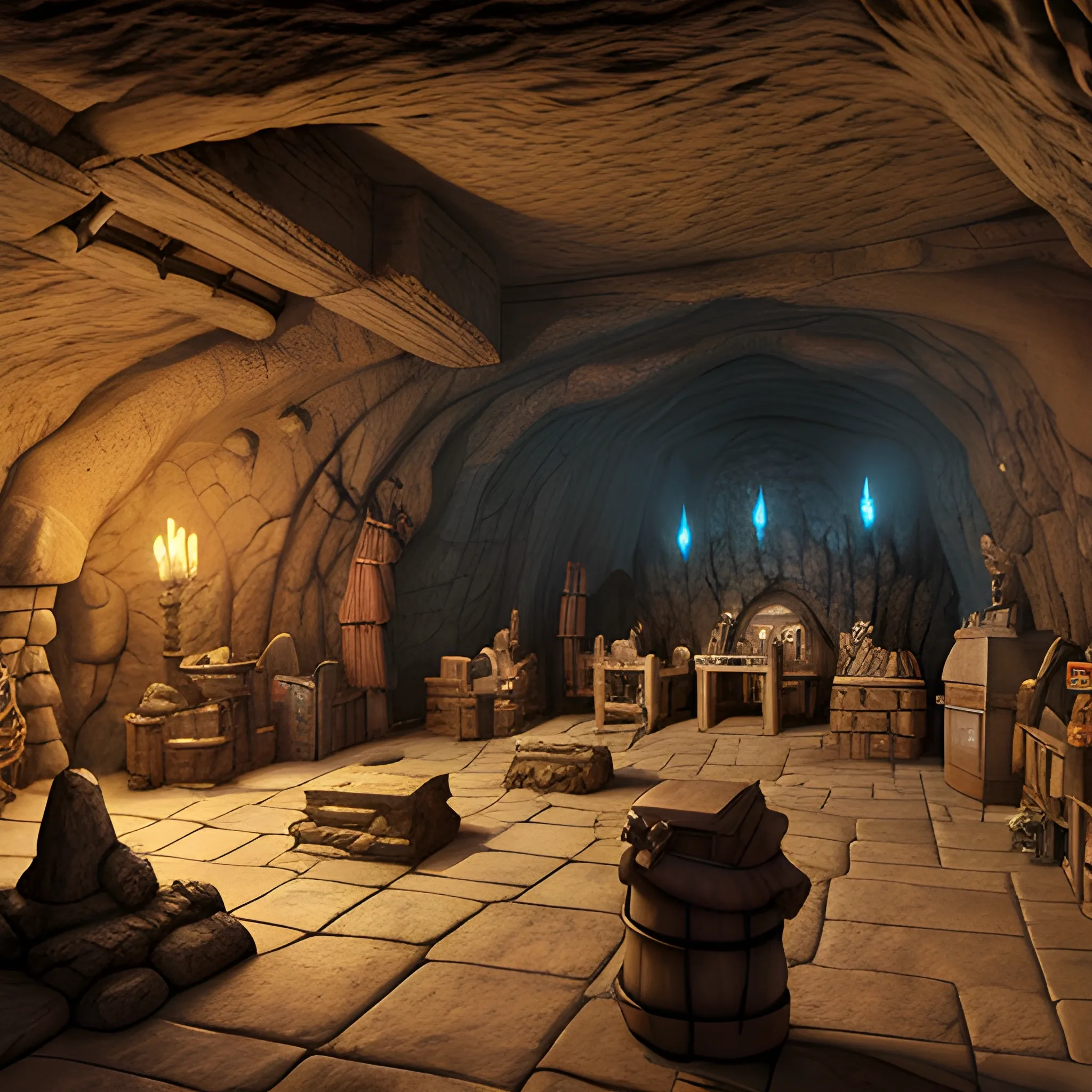 Dnd 5e, Cave, mines, underground, moria, hyper realistic, high definition, photo 