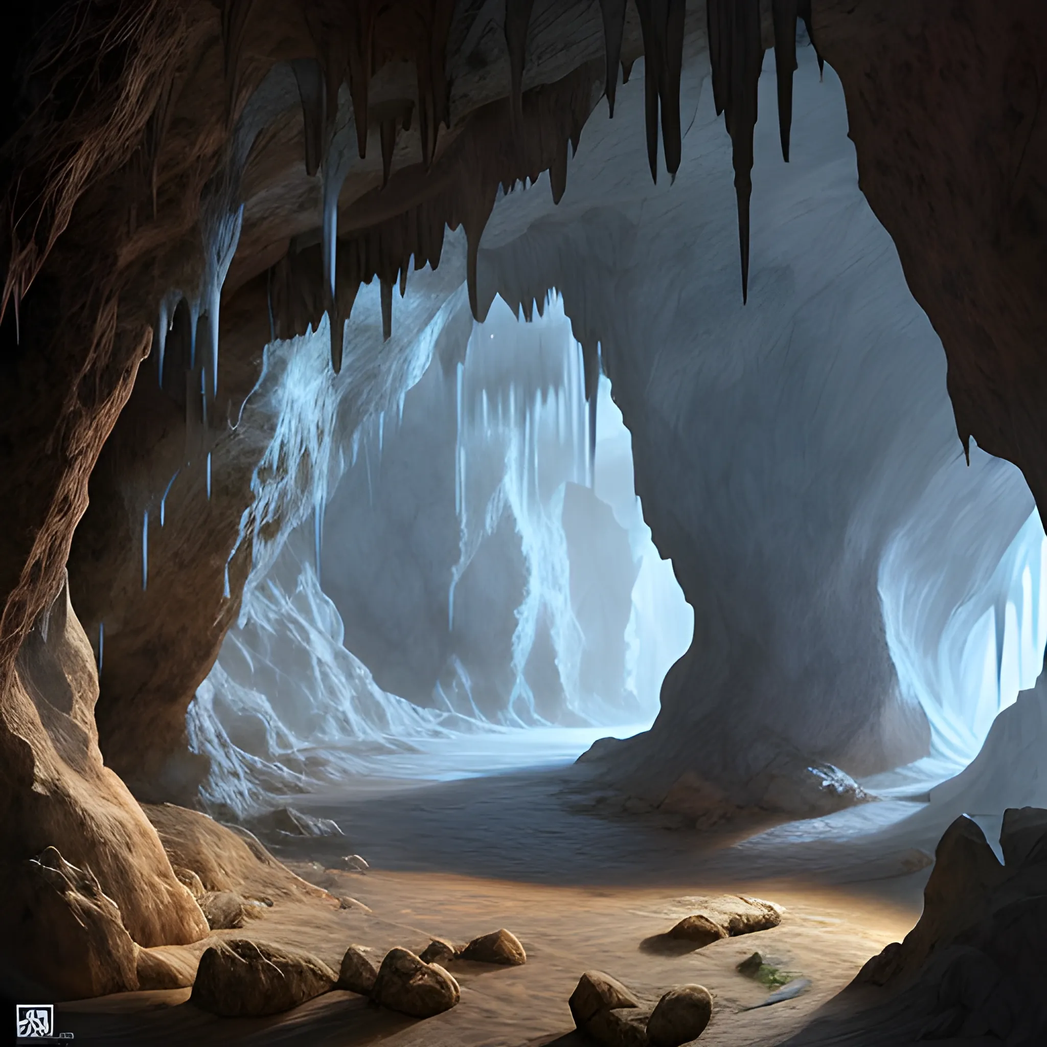 Hyper realistic, photo, dnd 5e, natural cave, stalactites - Arthub.ai