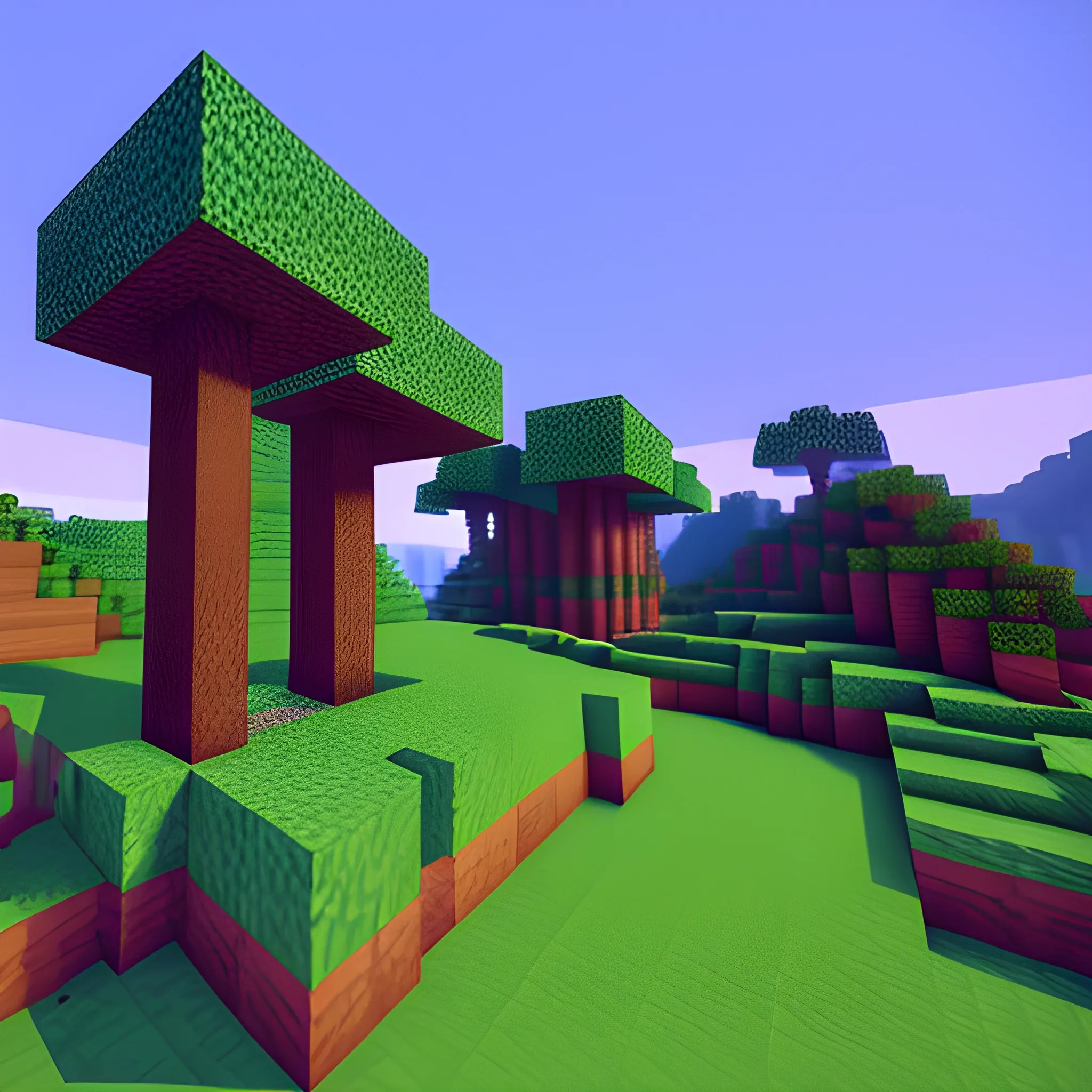 minecraft nature background
, Trippy, 3D