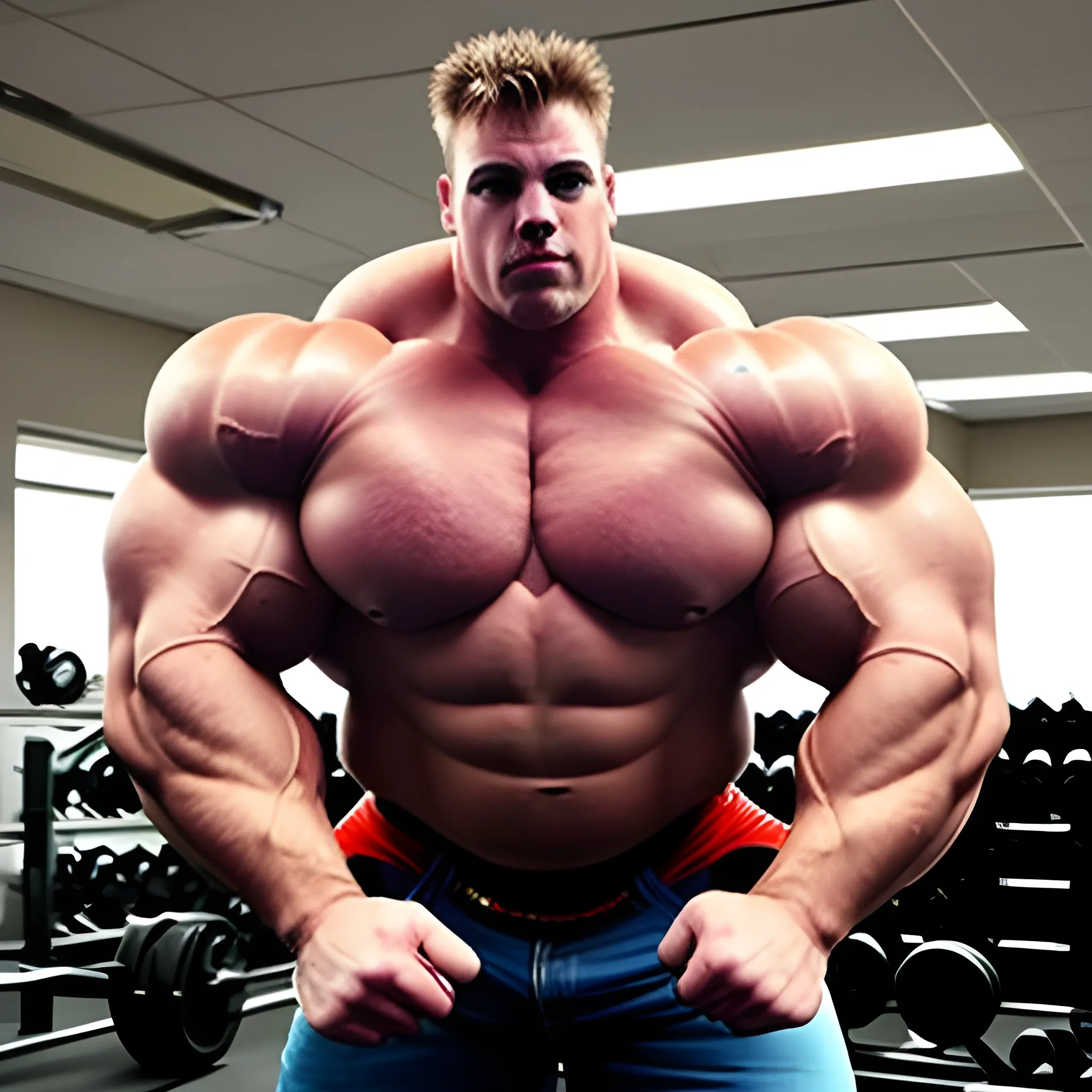 3-meters, american man, beaatiful muscle morph, 3000 lbs bodybui ...