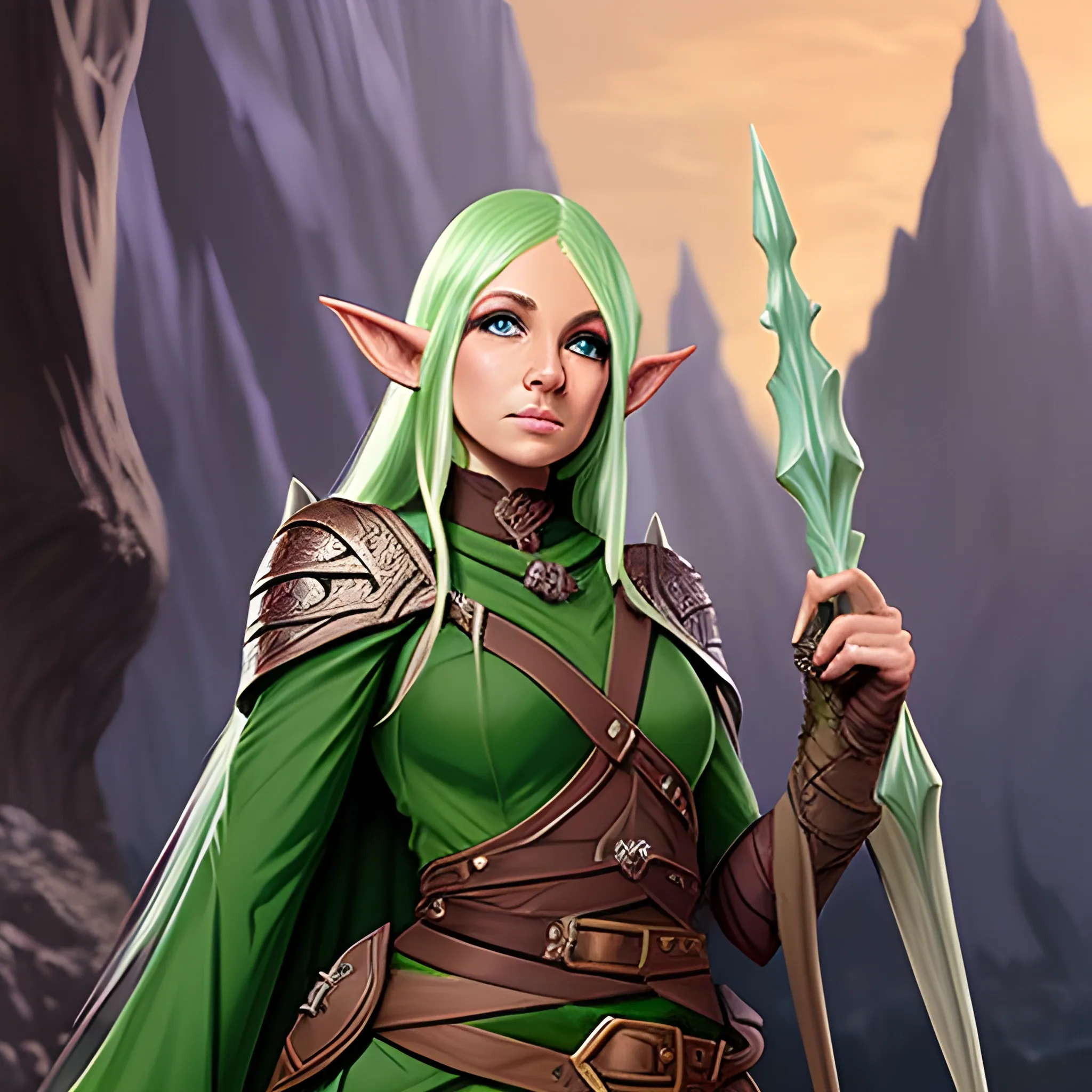 Create a dungeons and dragons character which is an Eladrin Elf female