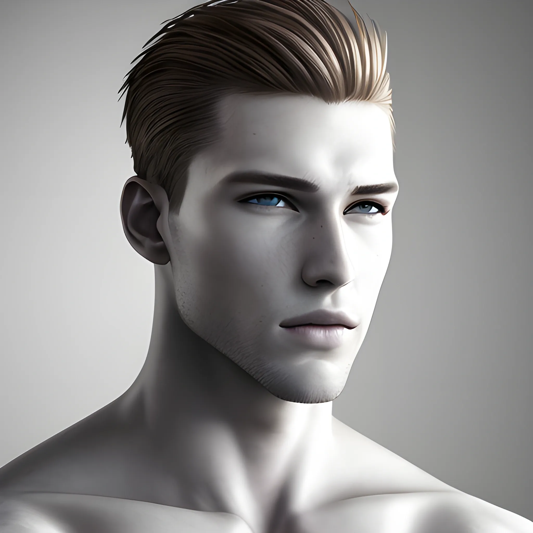 hyper realistic male model 