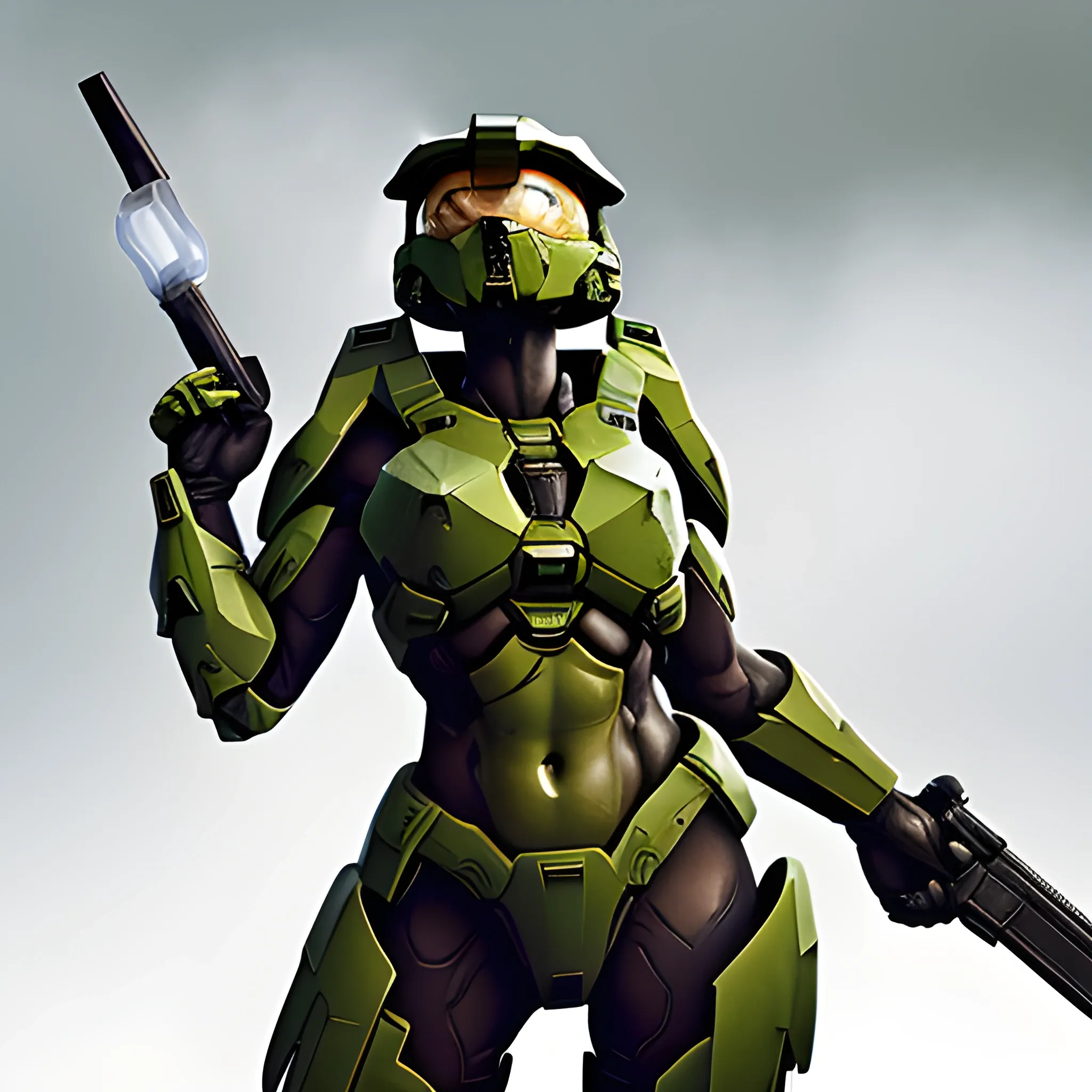 more NSFW but still safe for work female Halo spartan