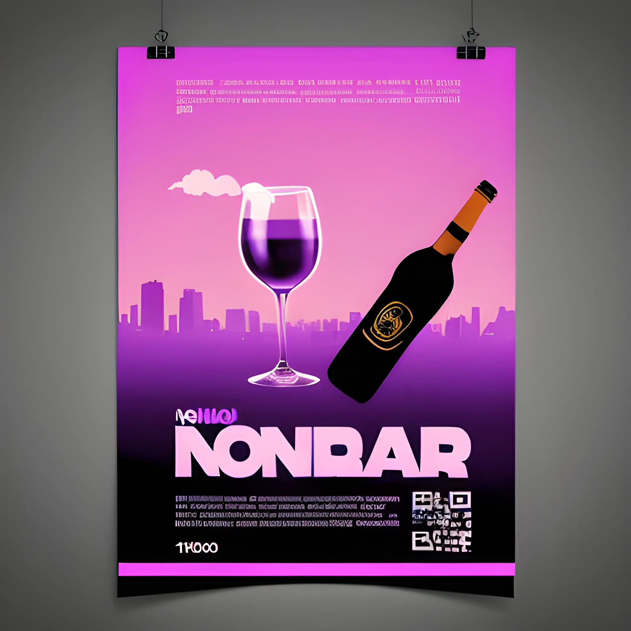 quiero hacer un cartel tipo flyer para un pub de noche donde se bebe alcohol que sea minimalista con tonos en negro violeta y tamao 1080px x 1920 con alta calidad y editable con photoshop