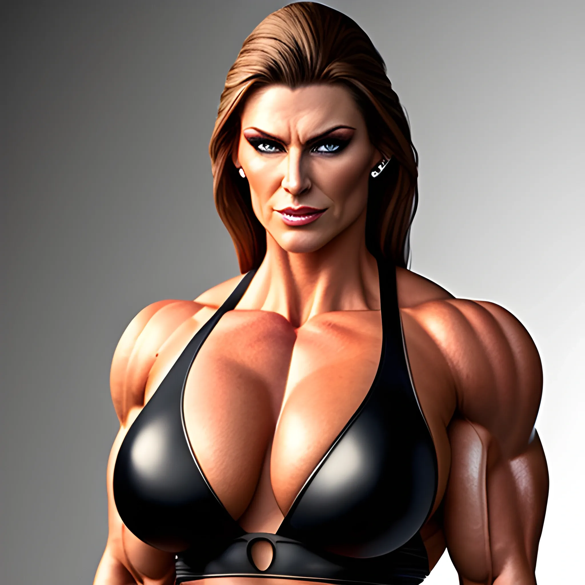 Photorealistic Supermodel Gorgeous Massive Muscle Girl Arthubai 