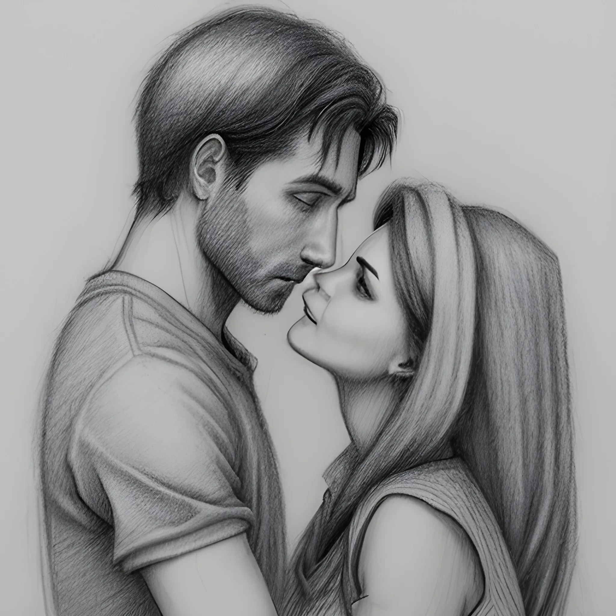 man meets a women, Pencil Sketch