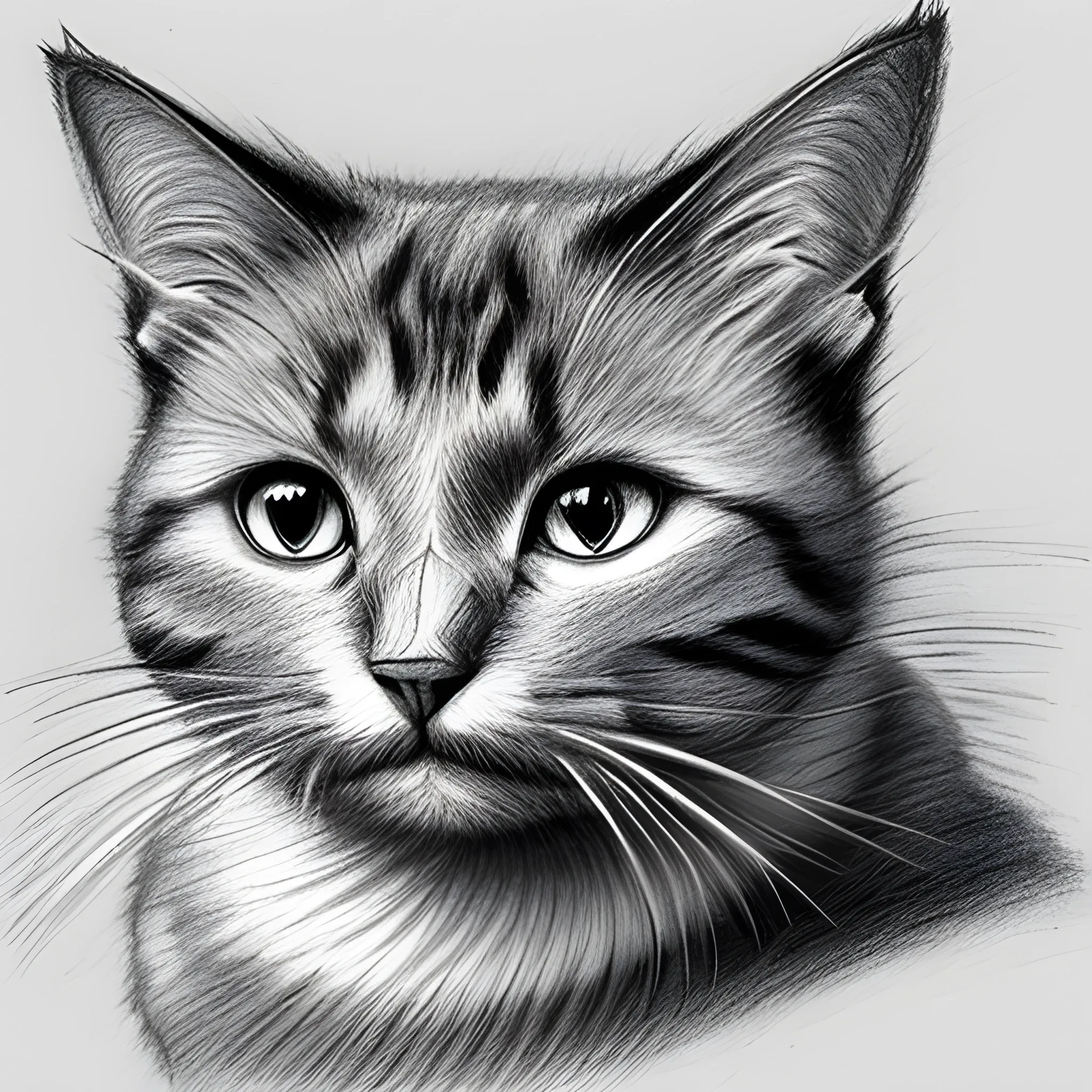 A CAT, , Pencil Sketch