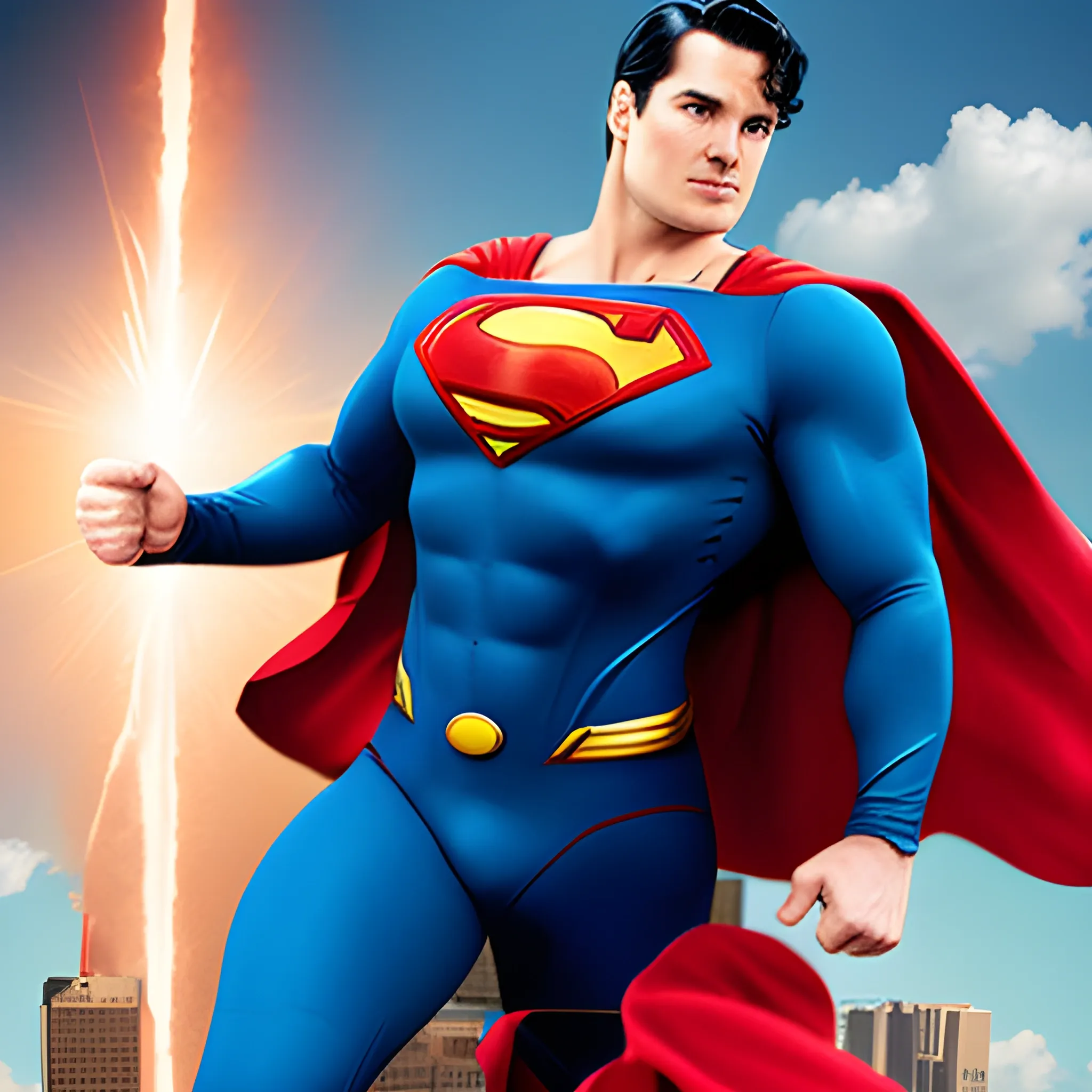 Superman Full body, on air, red bracers