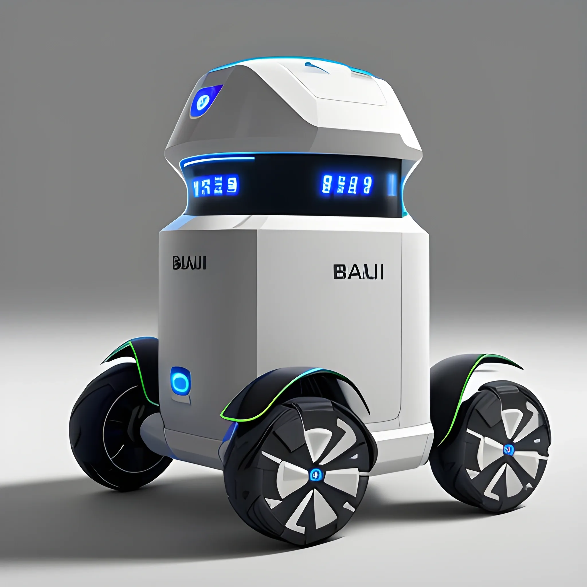 Charging station robot for electric vehicle, BRAUN. industrial design inspiration. Unreal engine render, natural lighting, future design， science fiction