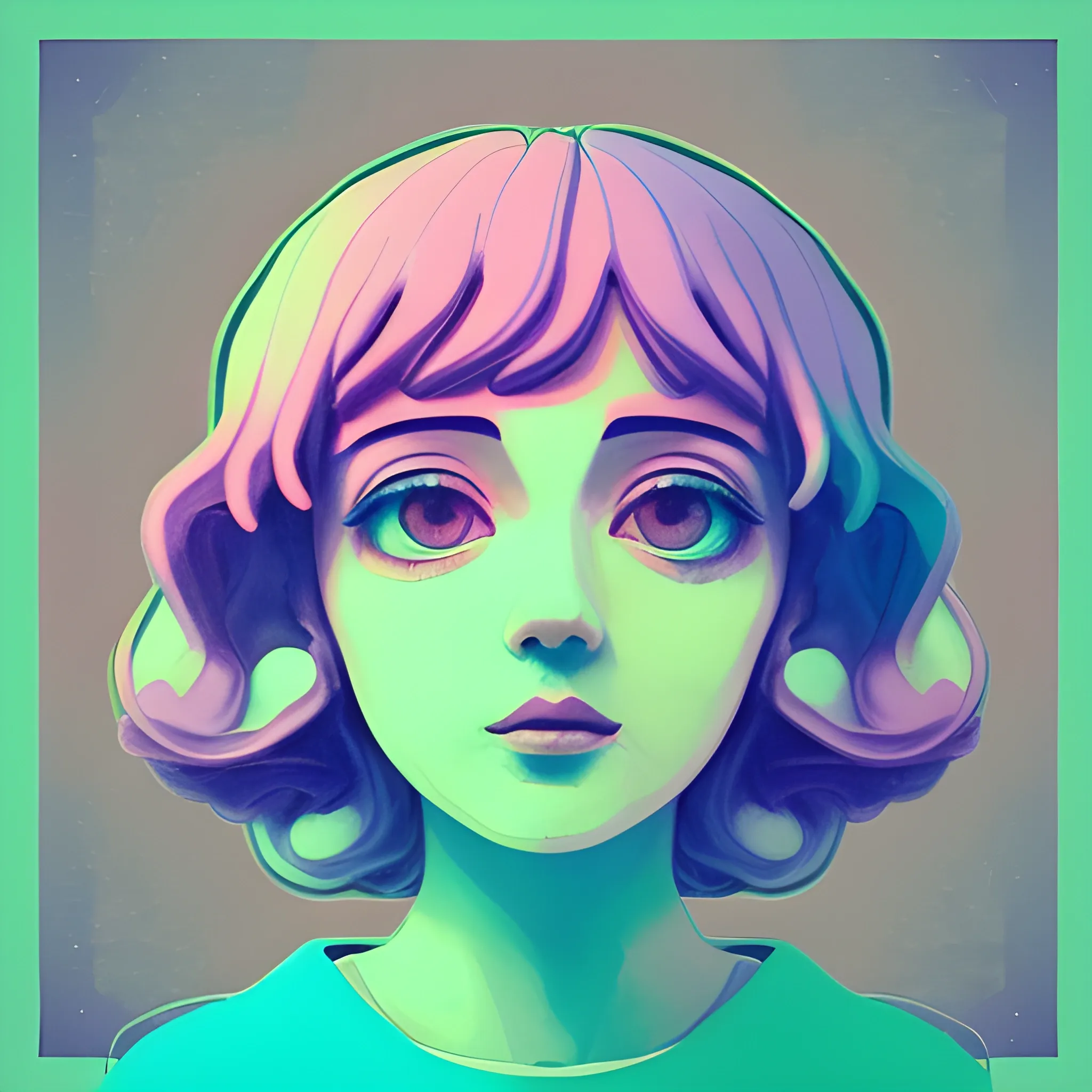 create a lo fi style image, with pastel tones, Trippy - Arthub.ai