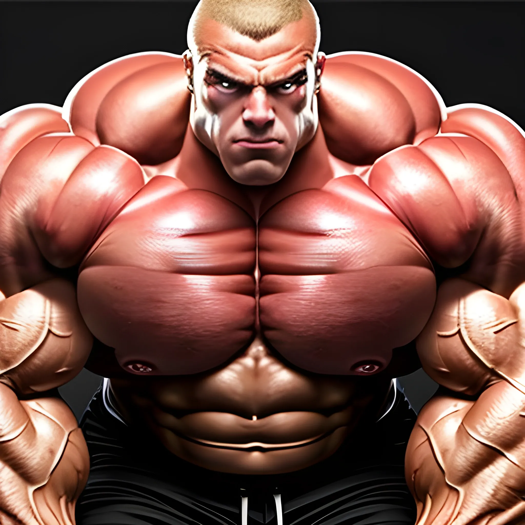 3-meters,  muscle morph, 3000 lbs bodybuilder, gigantic 300 inches biceps, huge biceps, extremely huge muscular arms, 300 inches enormous triceps, enormous forearms, gigantic traps, 300 inches chest, 