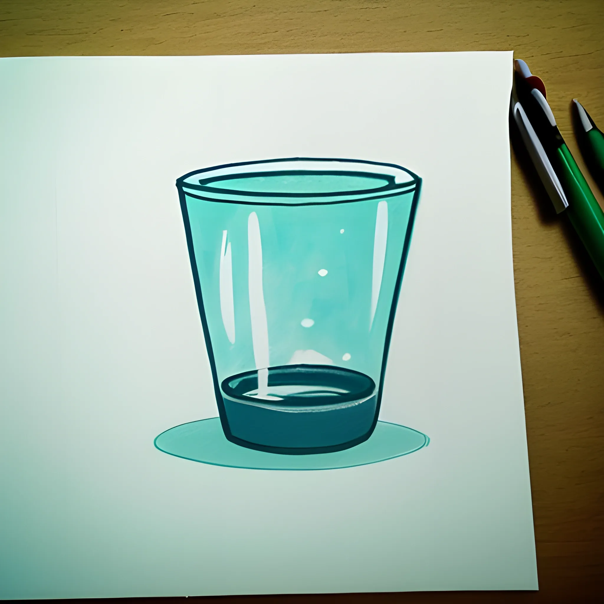 dibujo simple de una mano mostrando un vaso de cóctel