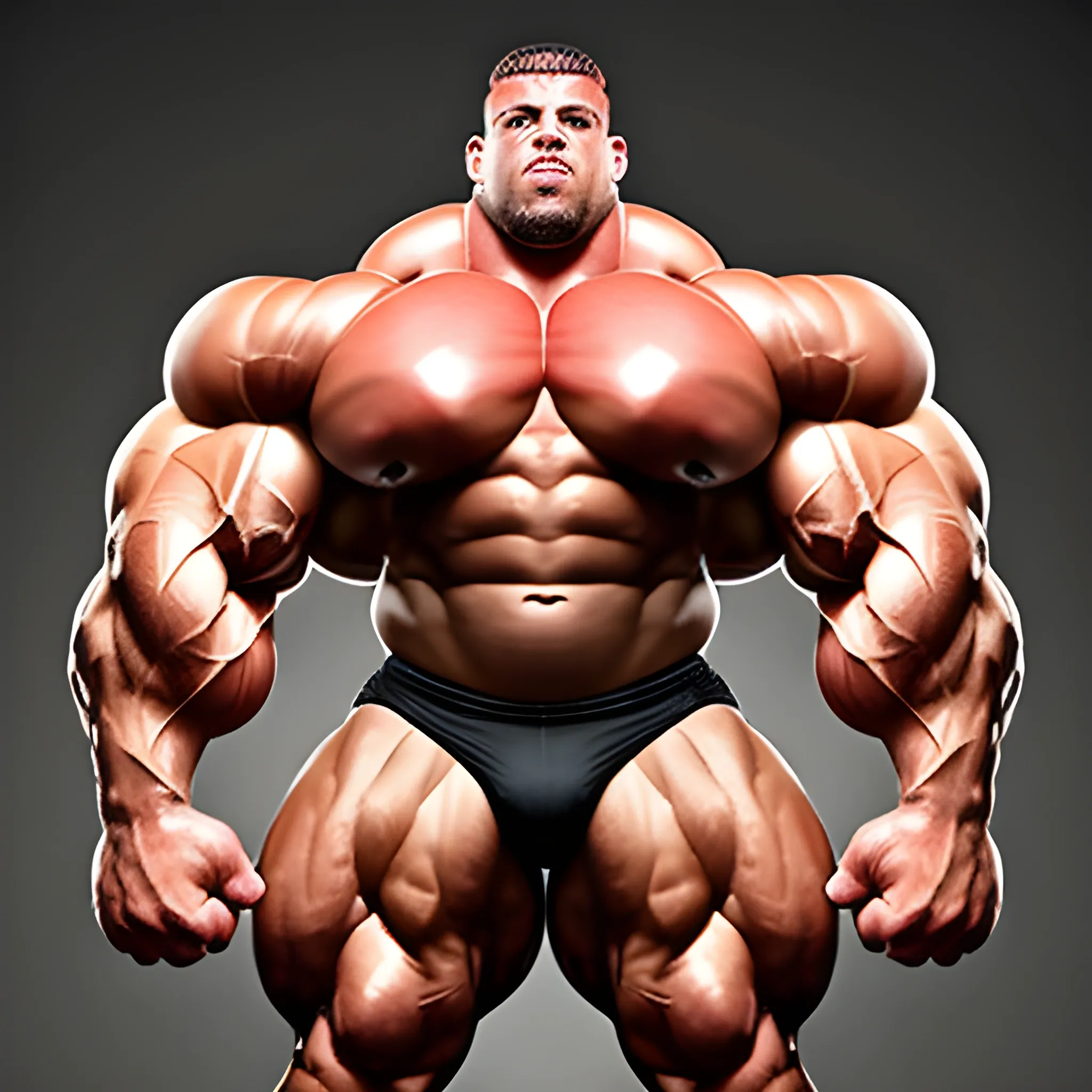 3-meters,  muscle morph, 3000 lbs bodybuilder, gigantic 300 inches biceps, huge biceps, 300 inches enormous triceps, enormous forearms, gigantic traps, 300 inches chest, 