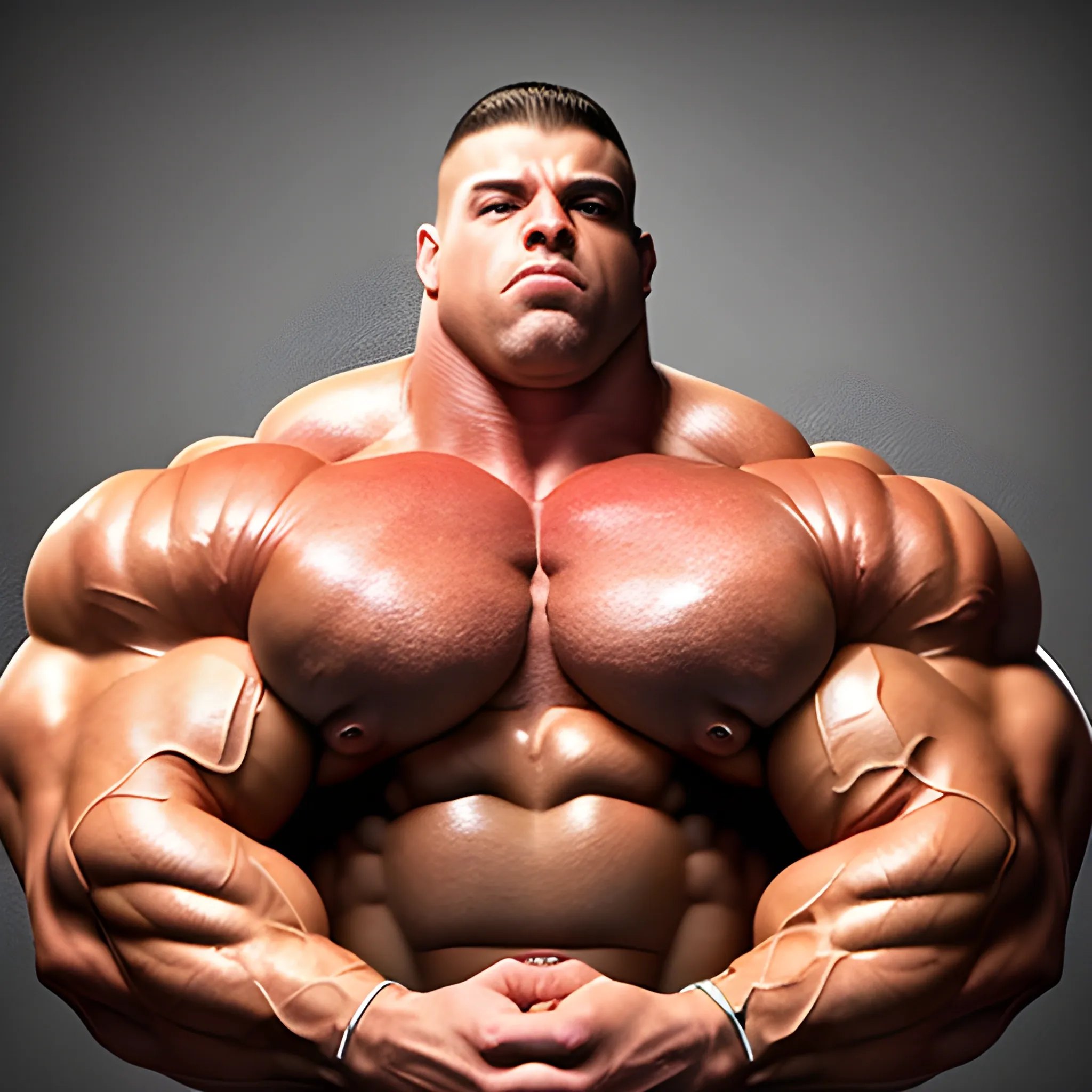 3-meters,  muscle morph, 3000 lbs bodybuilder, gigantic 300 inches biceps, huge biceps, 300 inches enormous triceps, enormous forearms, gigantic traps, 300 inches chest, 