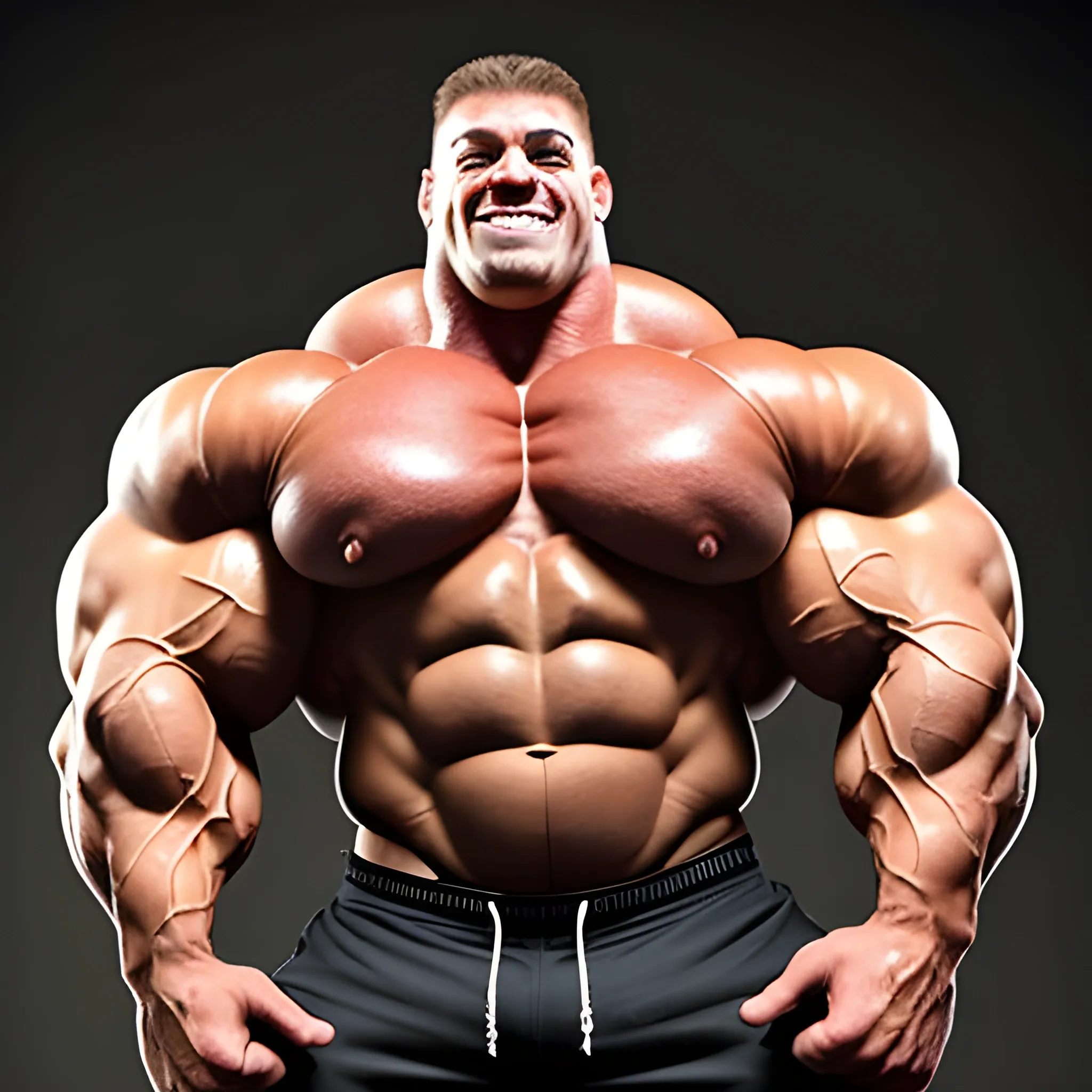 3-meters,  muscle morph, 3000 lbs bodybuilder, gigantic 300 inches biceps, huge biceps, 300 inches enormous triceps, enormous forearms, gigantic traps, 300 inches chest, 