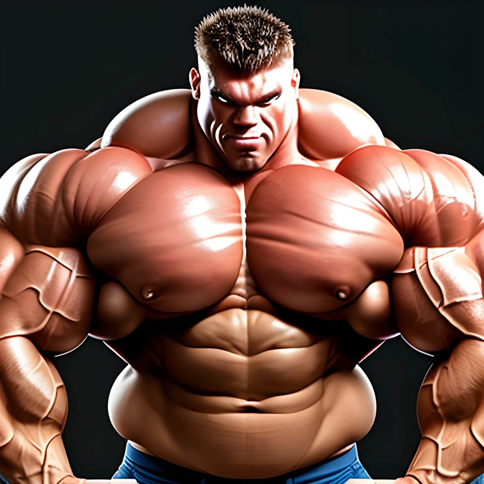 3-meters,  muscle morph, 3000 lbs bodybuilder, gigantic 300 inches biceps, huge biceps, 300 inches enormous triceps, enormous forearms, gigantic traps, 300 inches chest, 