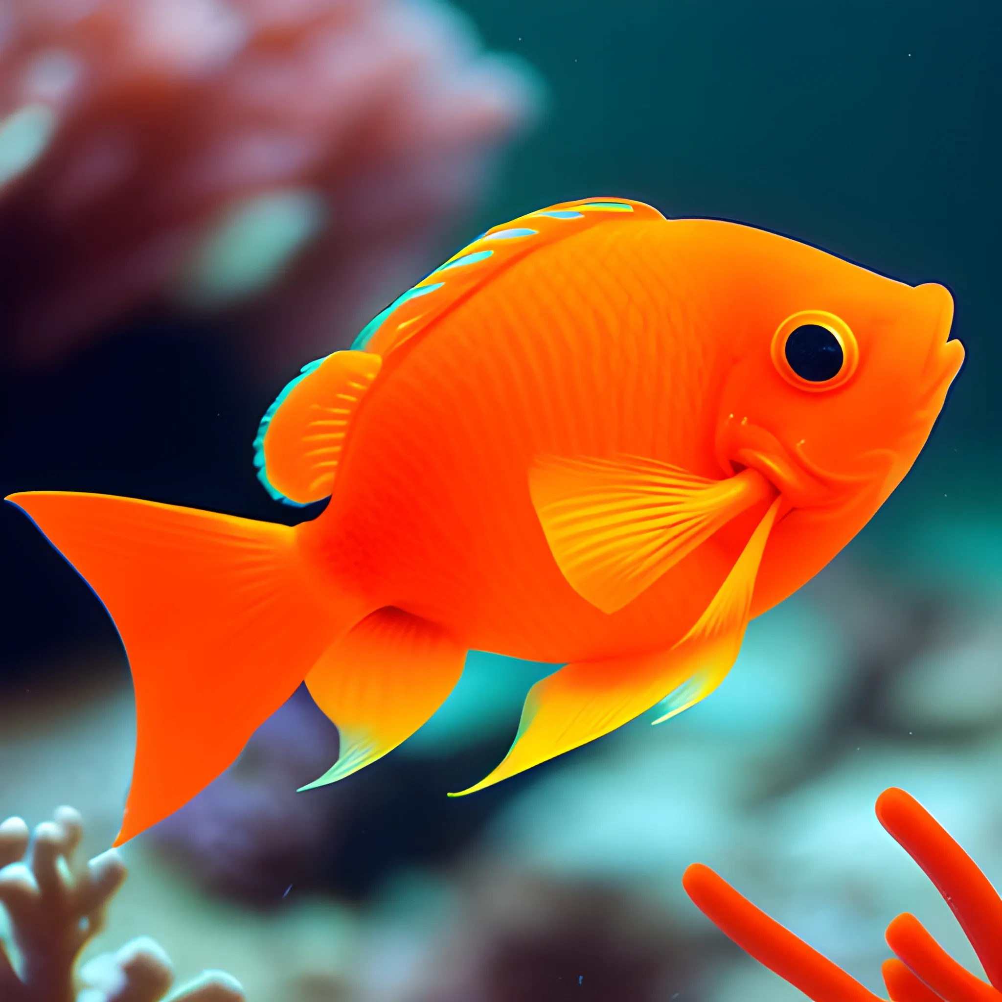 Cute orange fish