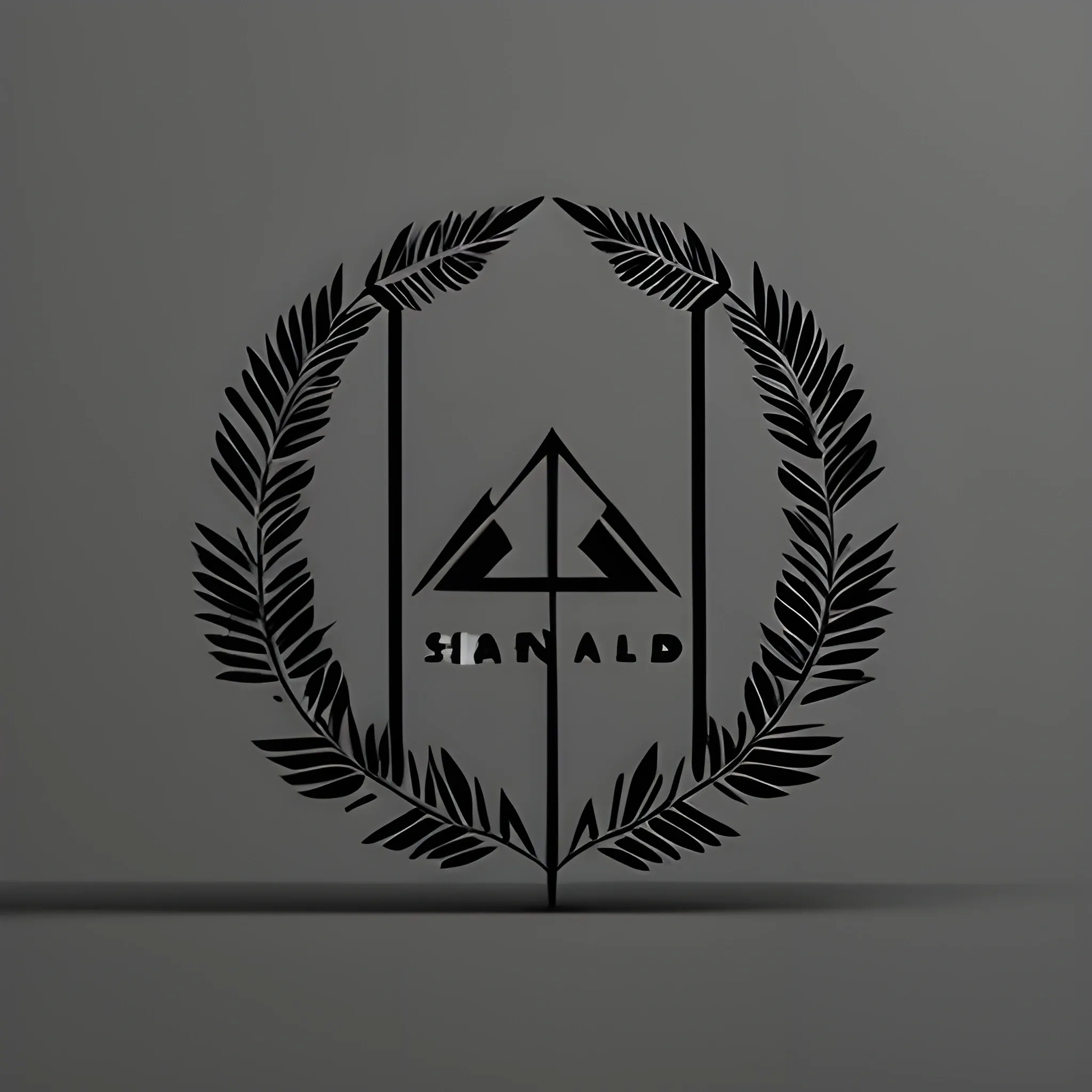 simple logo 'Silander" , modern, simple, artstation, new zealand native, ferns, dark background