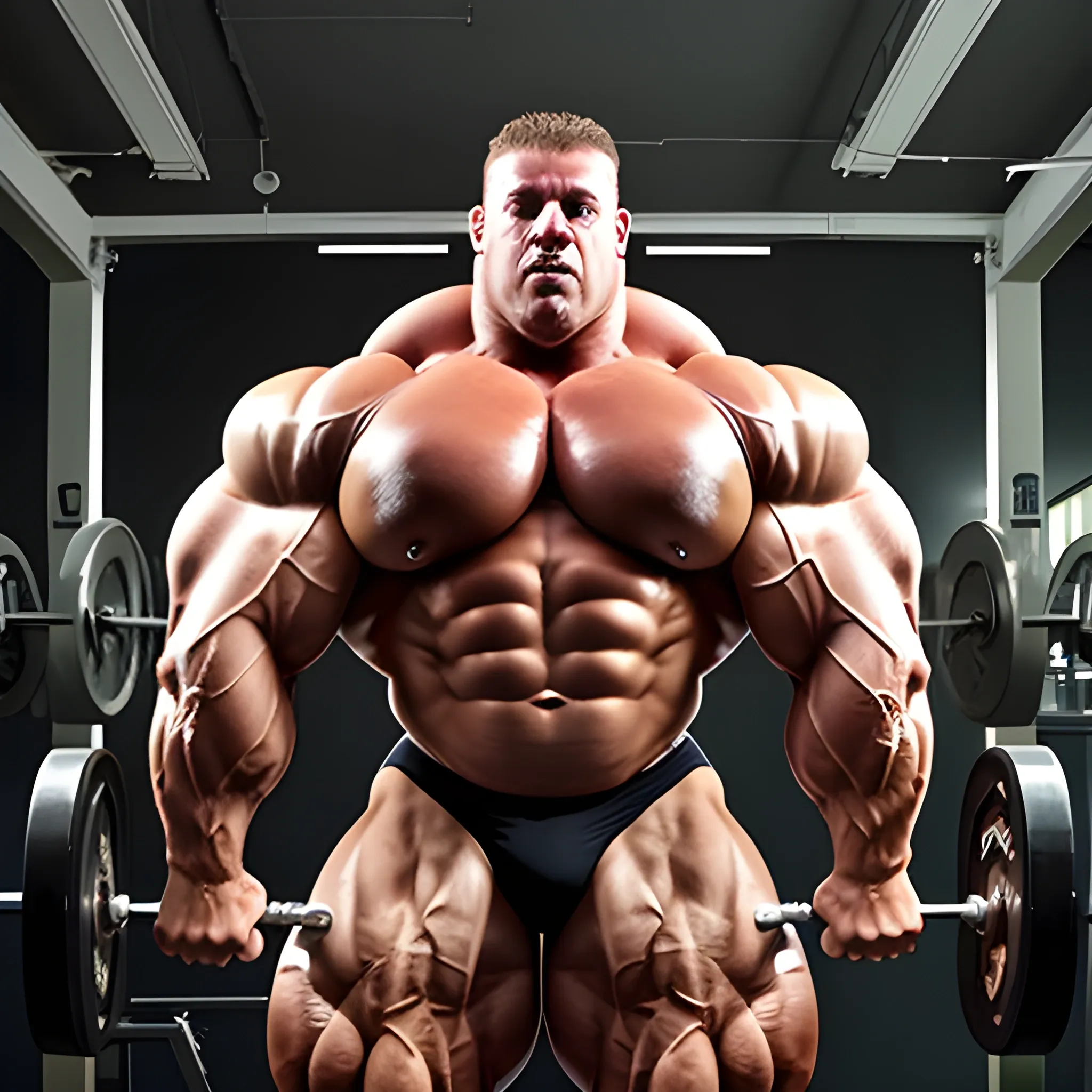 3-meters,  muscle morph, 3000 lbs bodybuilder, gigantic 300 inches biceps, huge biceps, 300 inches enormous triceps, enormous forearms, gigantic traps, 300 inches chest, 