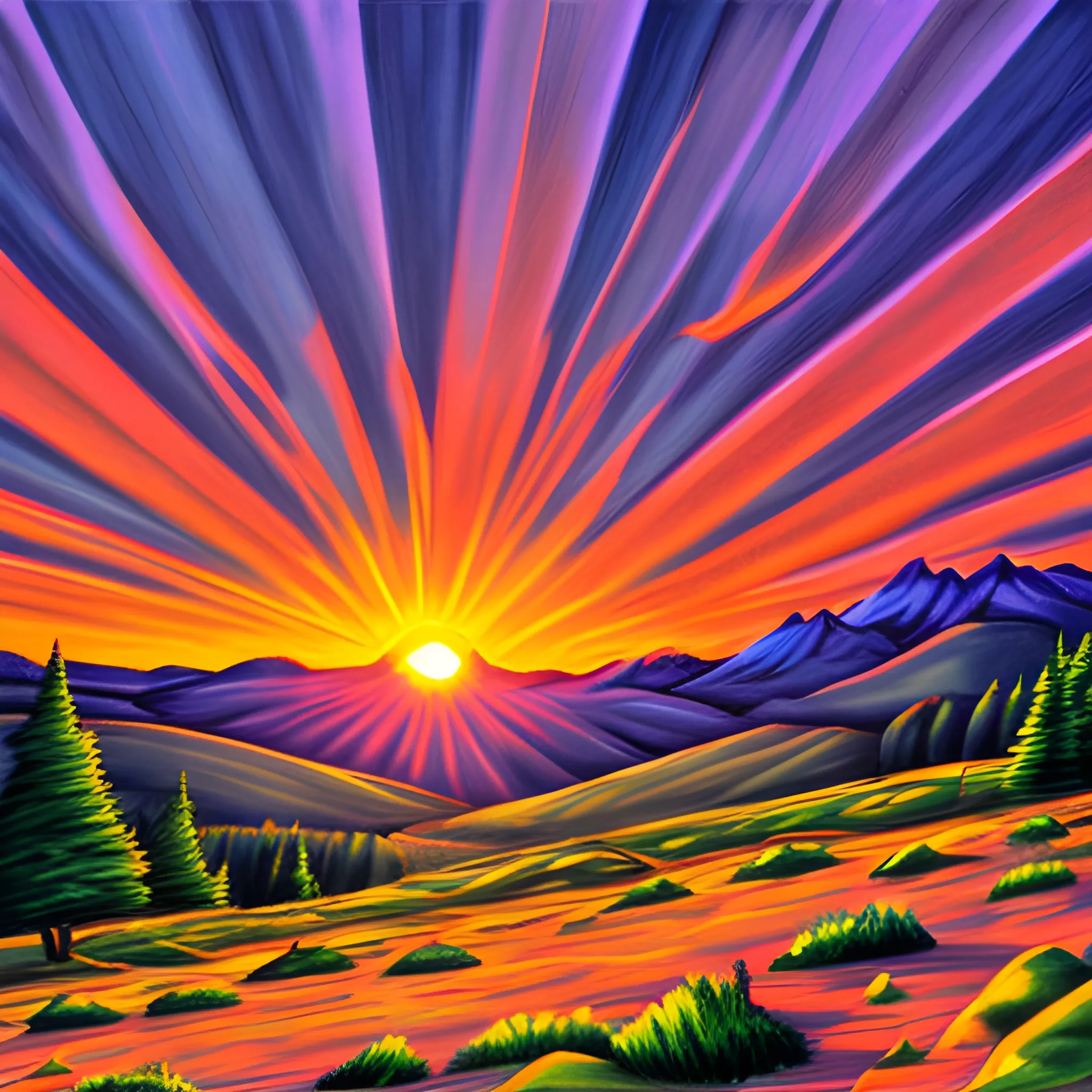 mountin sunset

, Cartoon