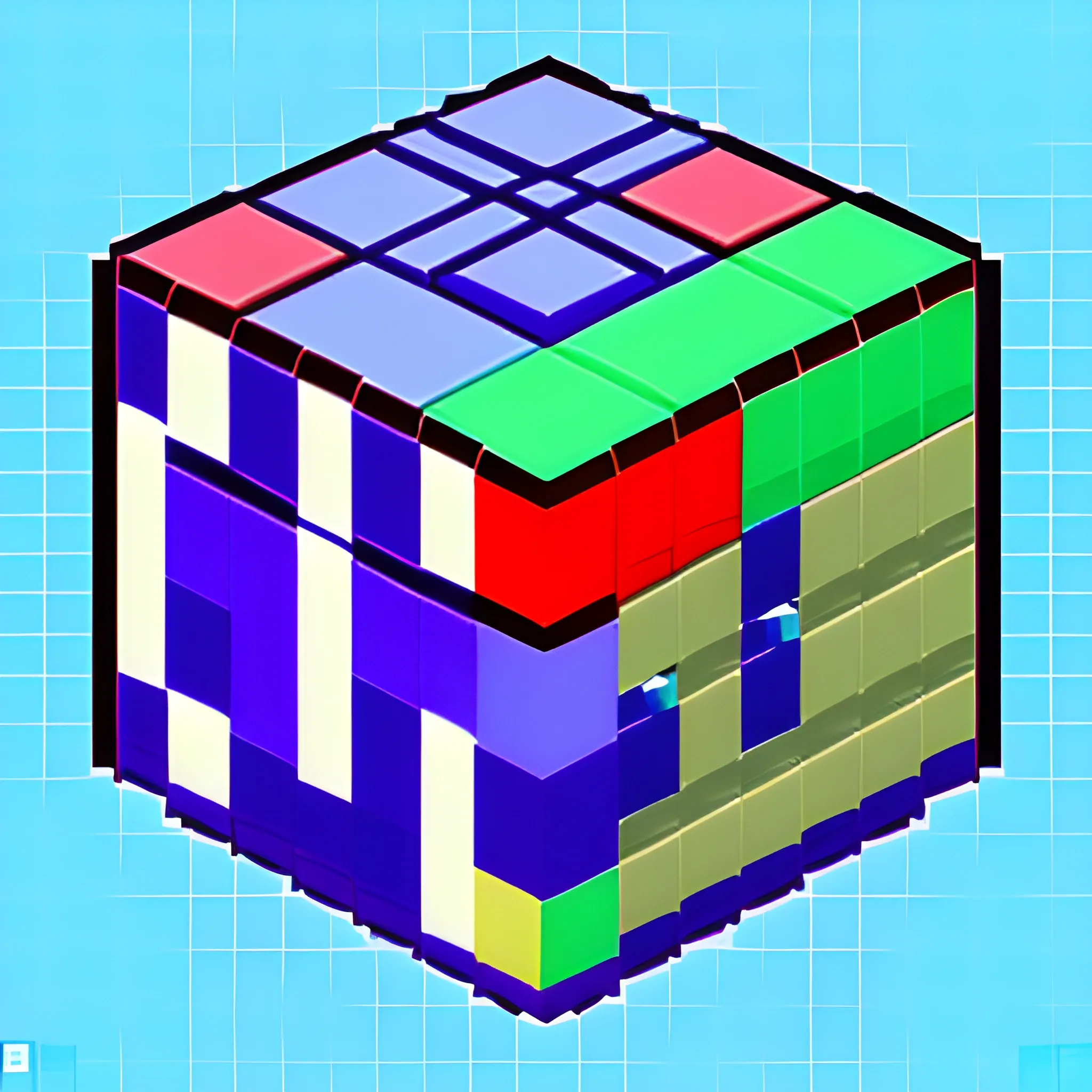 cubic crypto pixel art