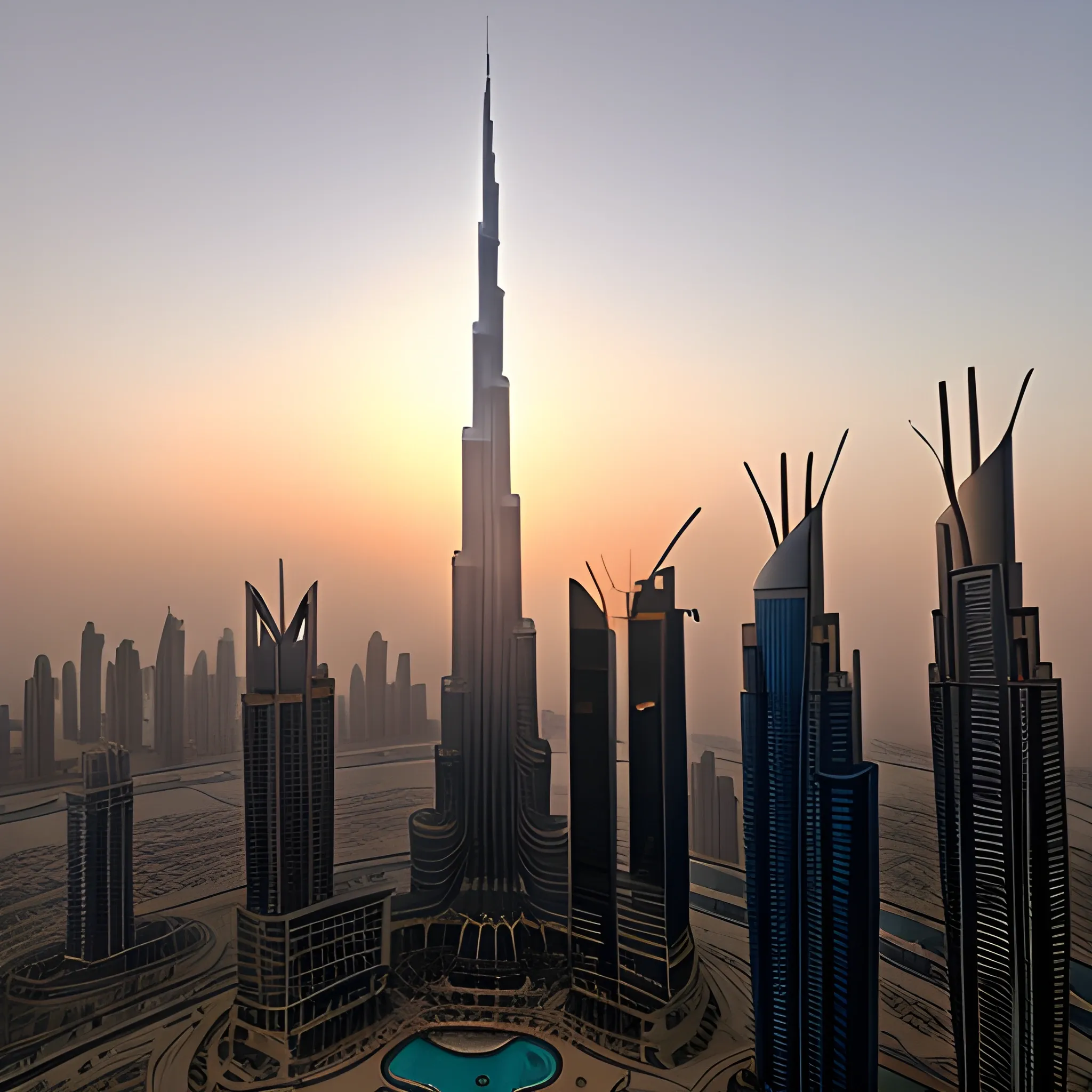 BURJ KHALIFA DUBAI SUNSET 