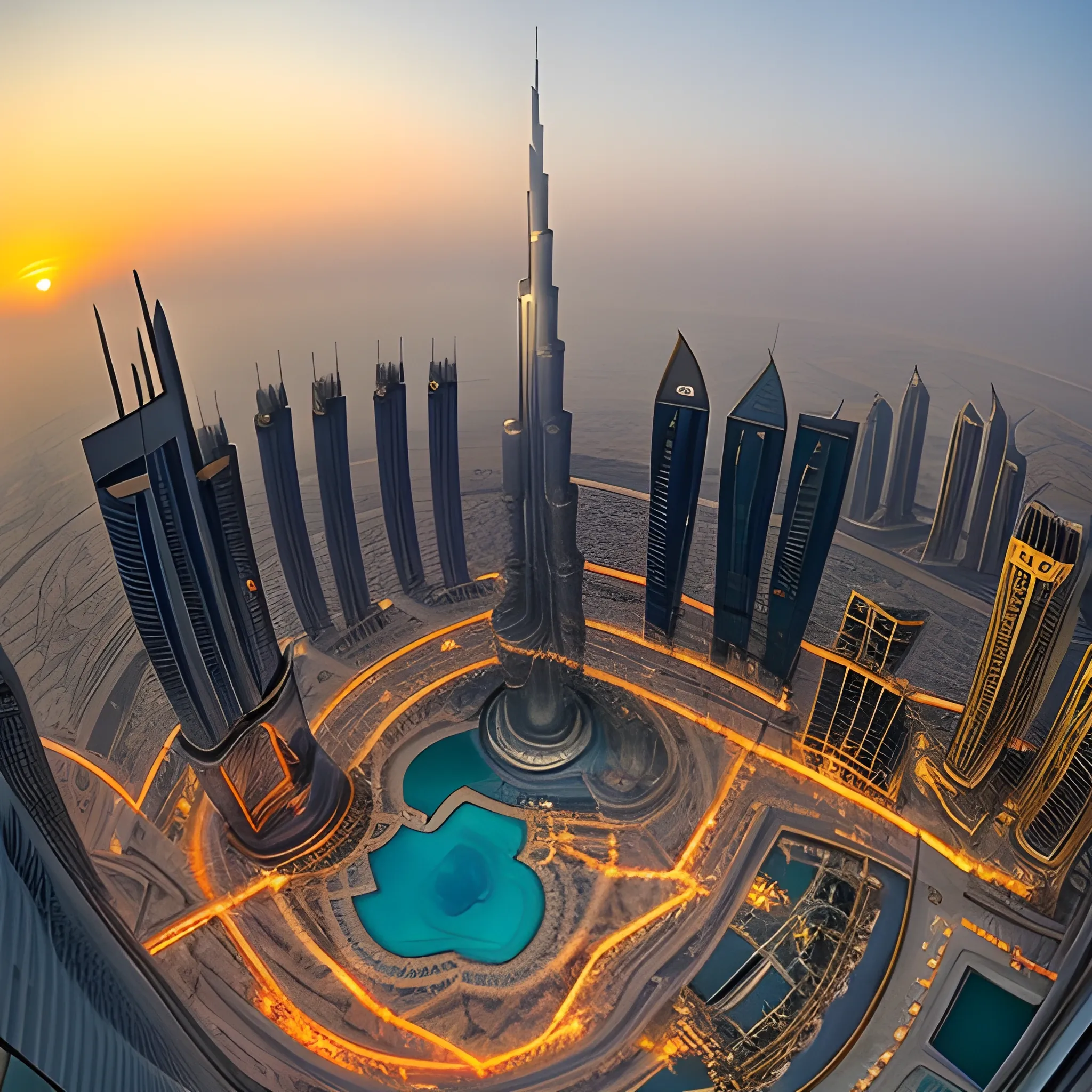 BURJ KHALIFA DUBAI SUNSET 