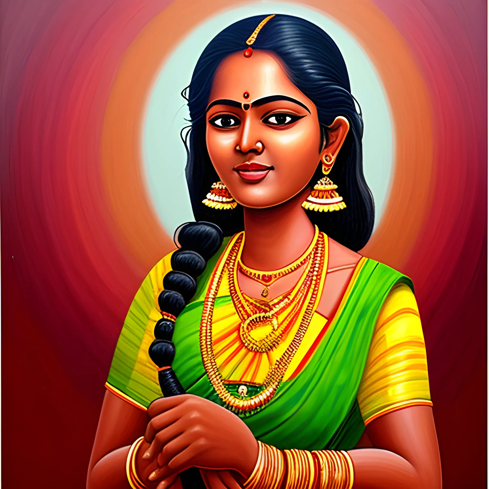 paintings of south Indian women

