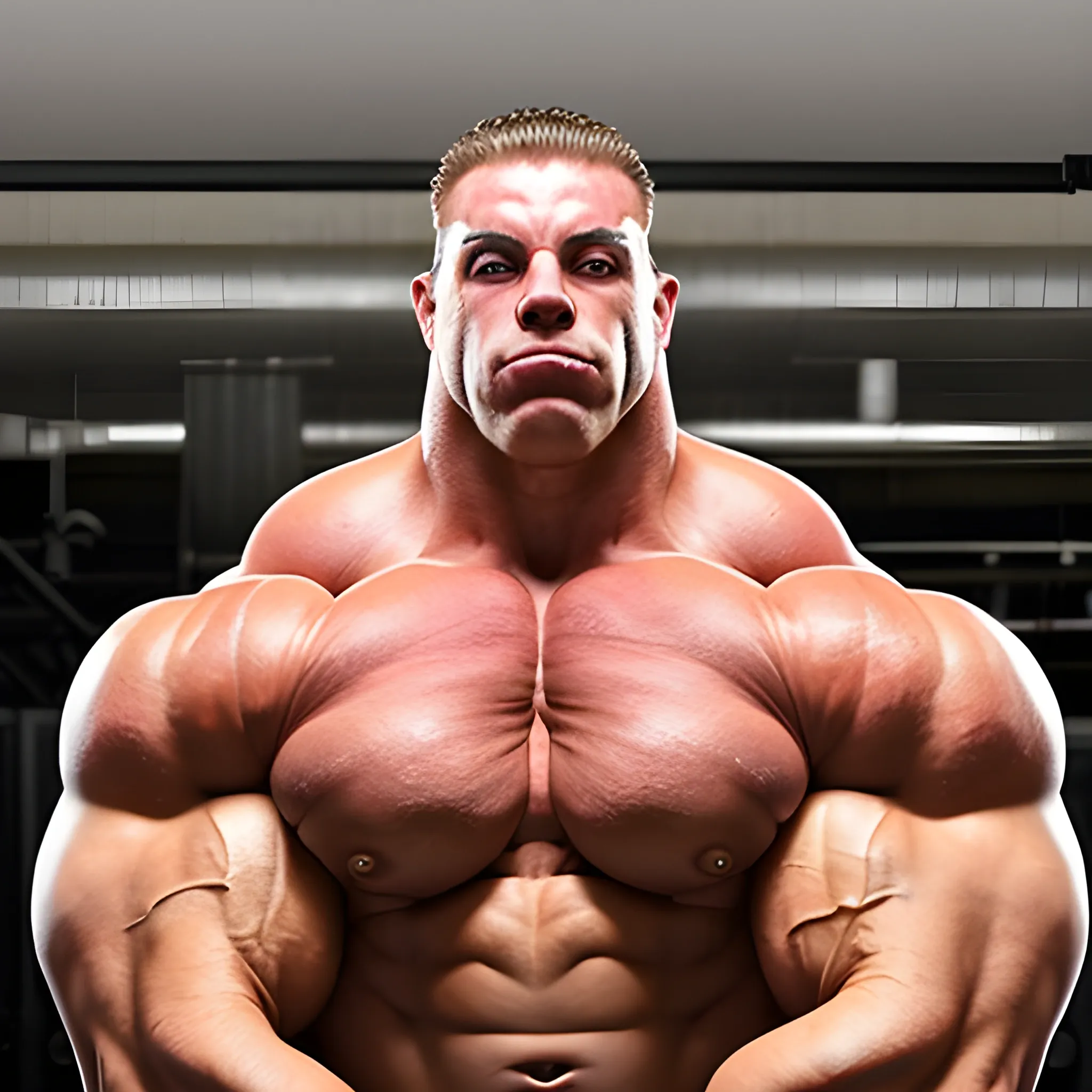 3-meters,  muscle morph, 3000 lbs bodybuilder, gigantic 300 inches biceps, huge biceps, 300 inches enormous triceps, enormous forearms, gigantic traps, 300 inches chest, 