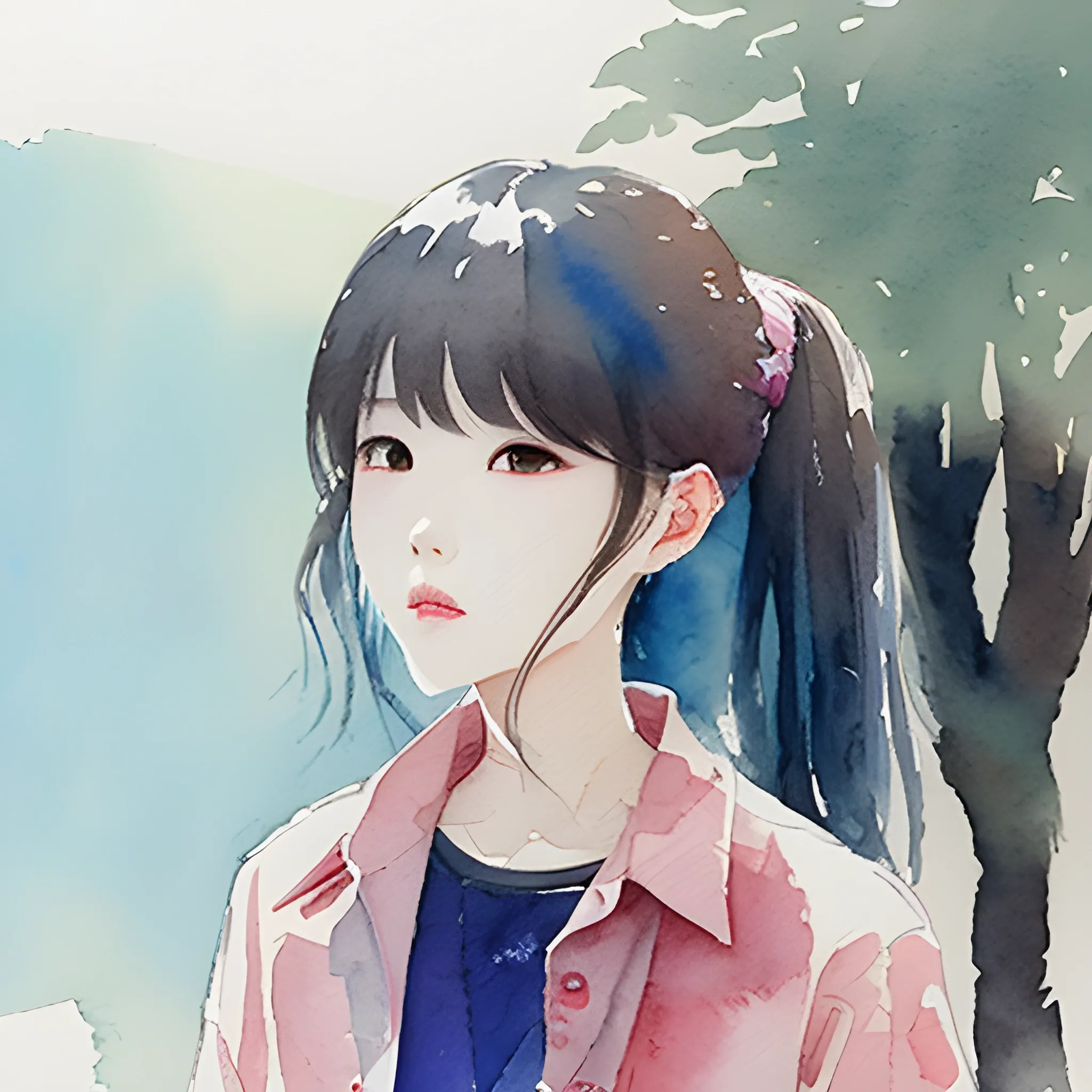 女孩的自画像, , Water Color