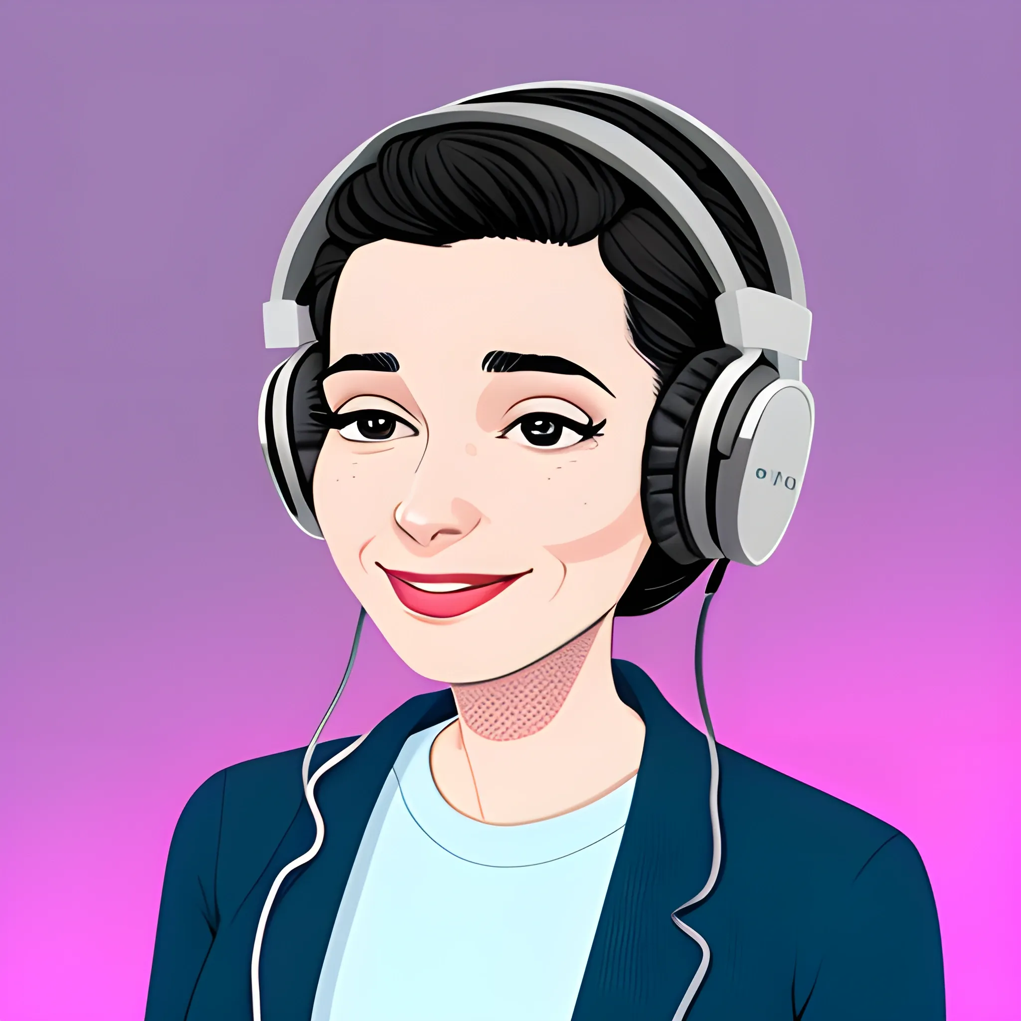 Smart Woman 30 Years Old Recording Podcast Professional Headp Arthubai 