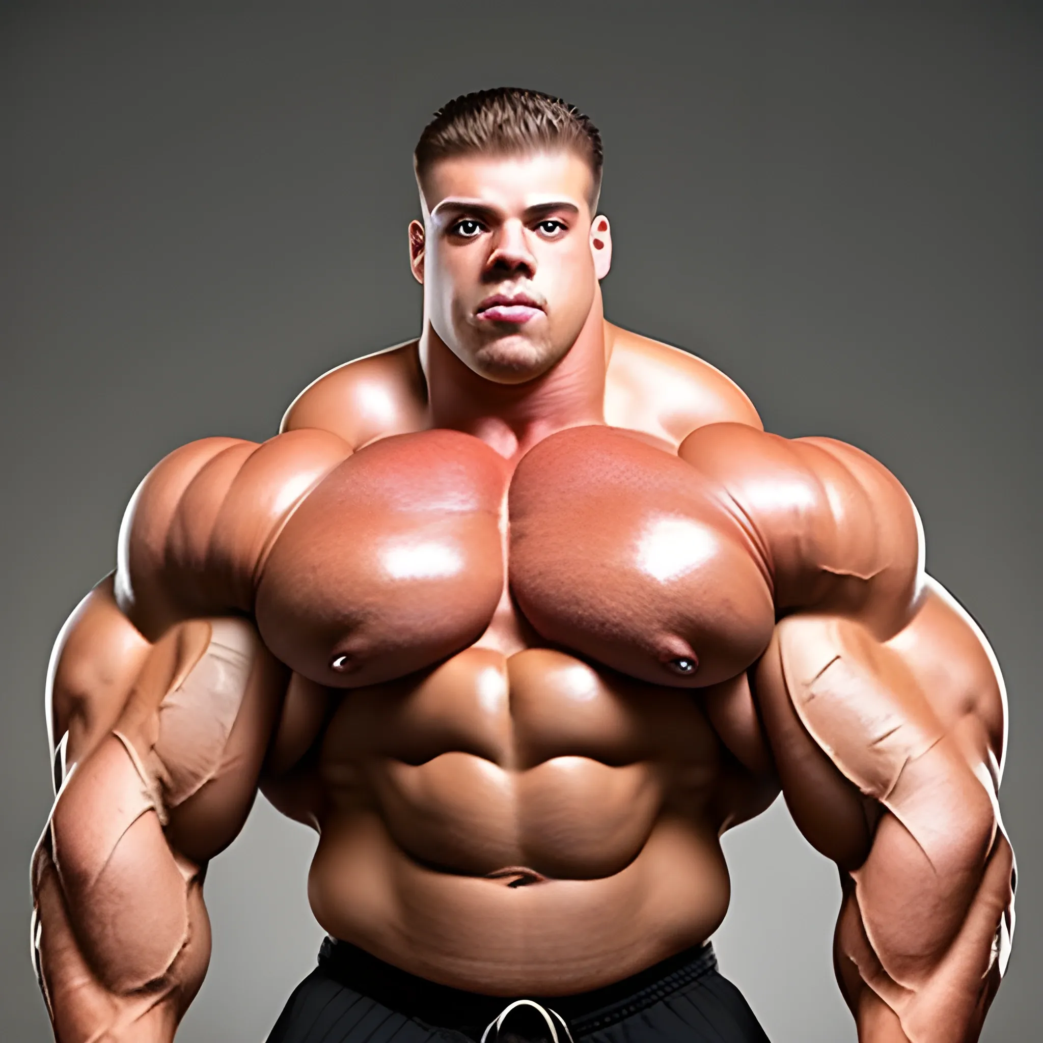 3-meters,  muscle morph, 3000 lbs bodybuilder, gigantic 300 inches biceps, huge biceps, 300 inches enormous triceps, , gigantic traps, 300 inches chest, 