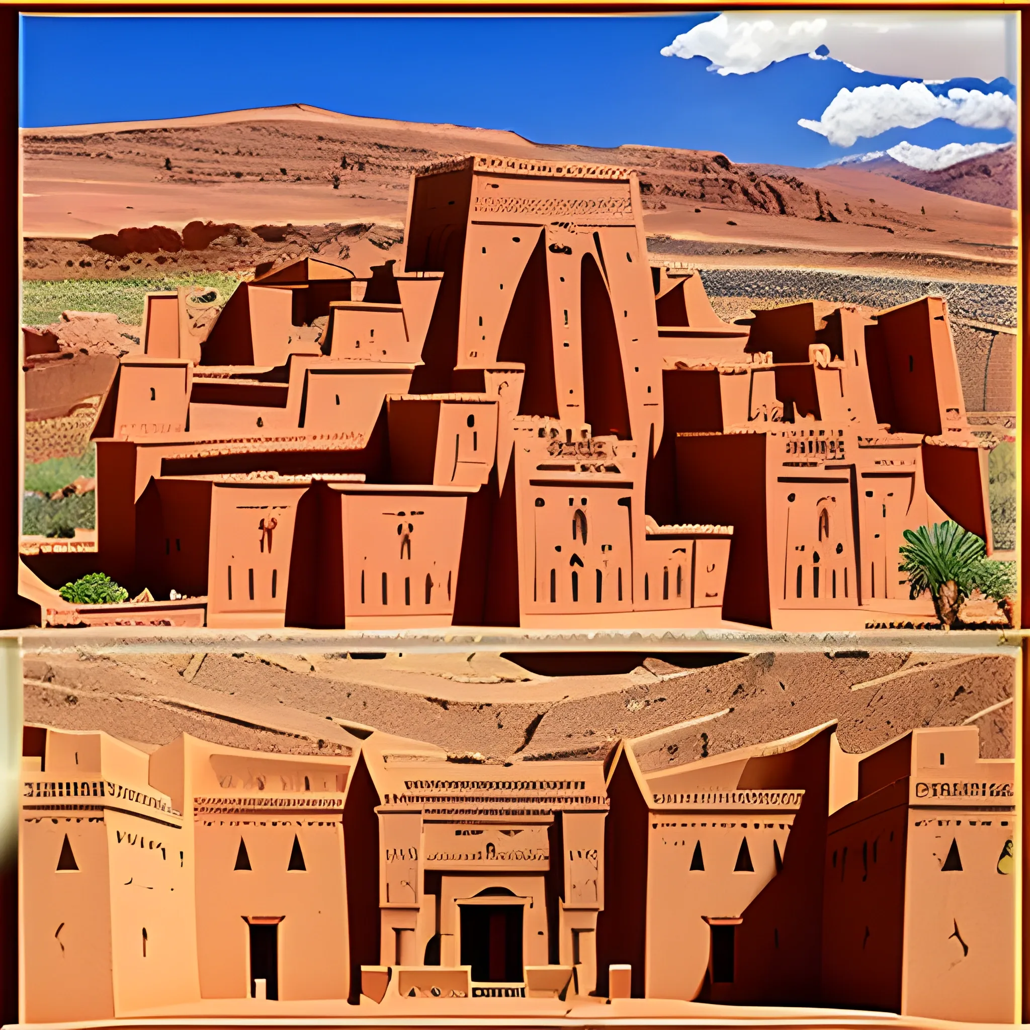 KASABAH AIT BEN HADDOU ouarzarat morocco , , 3D