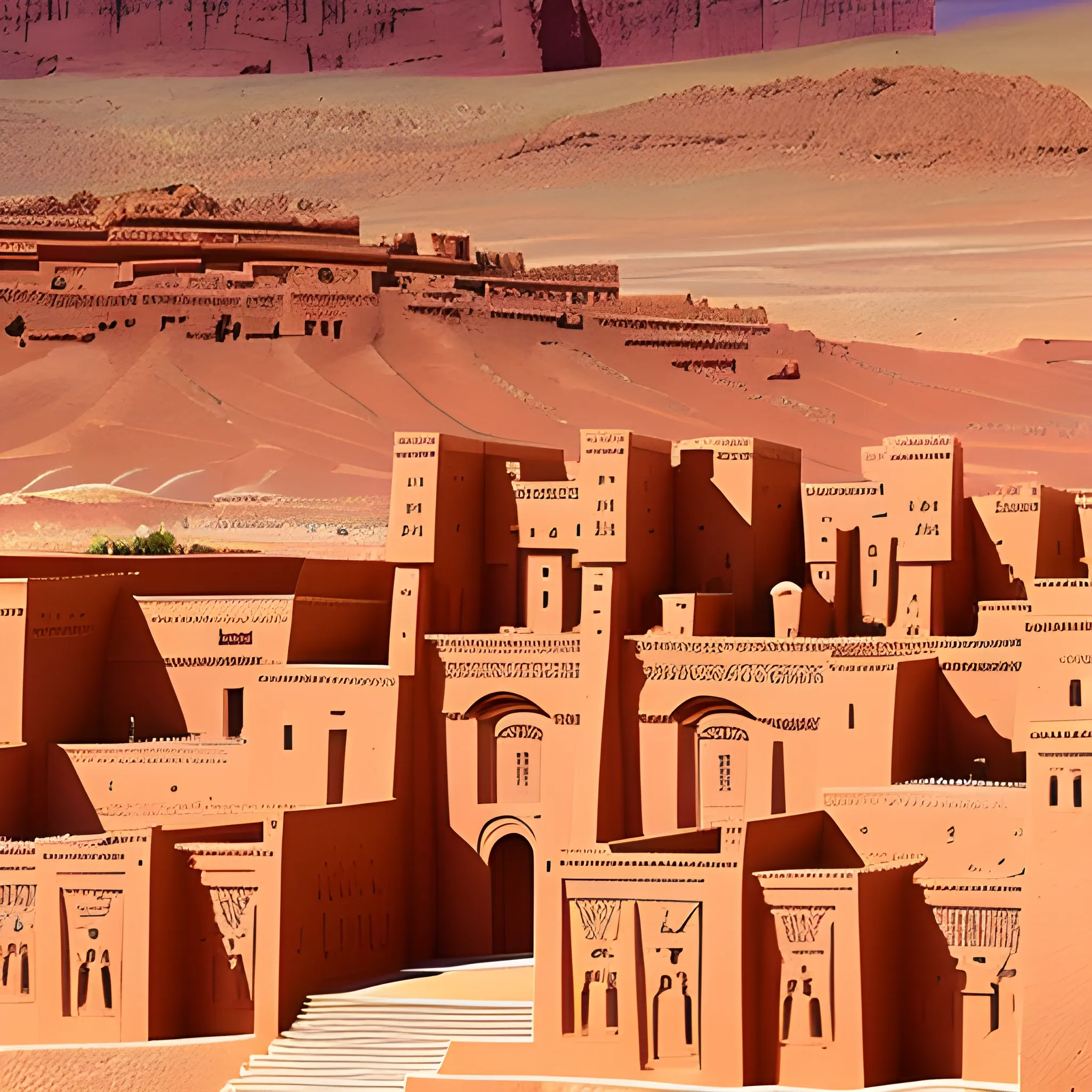 KASABAH AIT BEN HADDOU ouarzarat morocco , , 3D