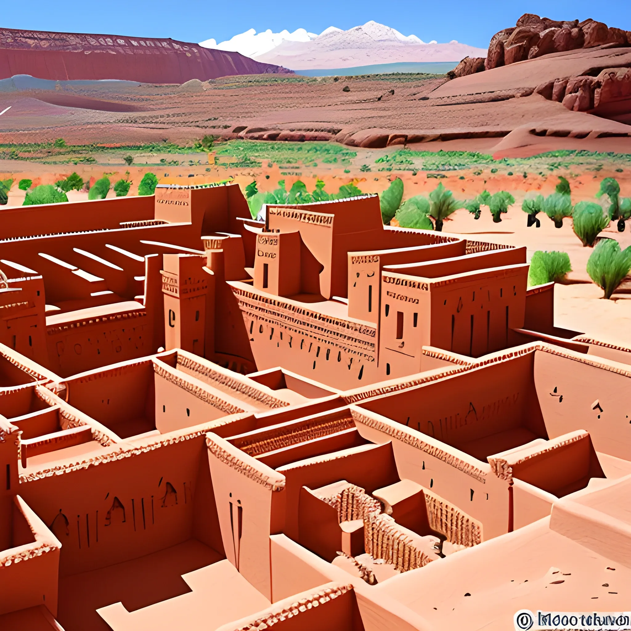 KASABAH AIT BEN HADDOU ouarzarat morocco , , 3D