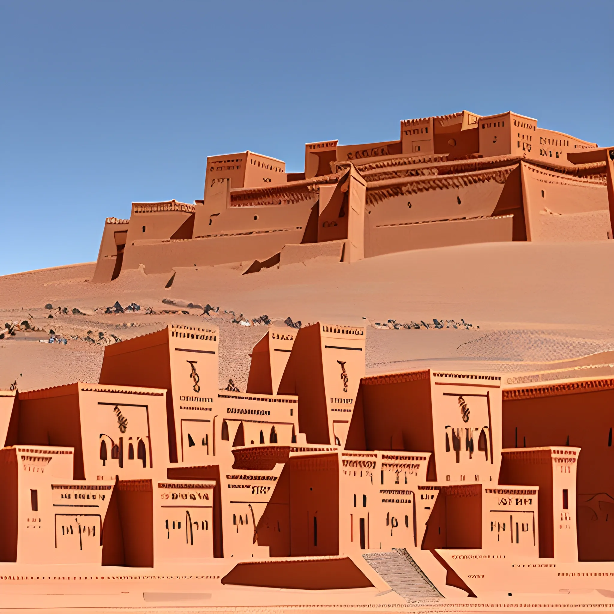 KASABAH AIT BEN HADDOU ouarzarat morocco , , 3D