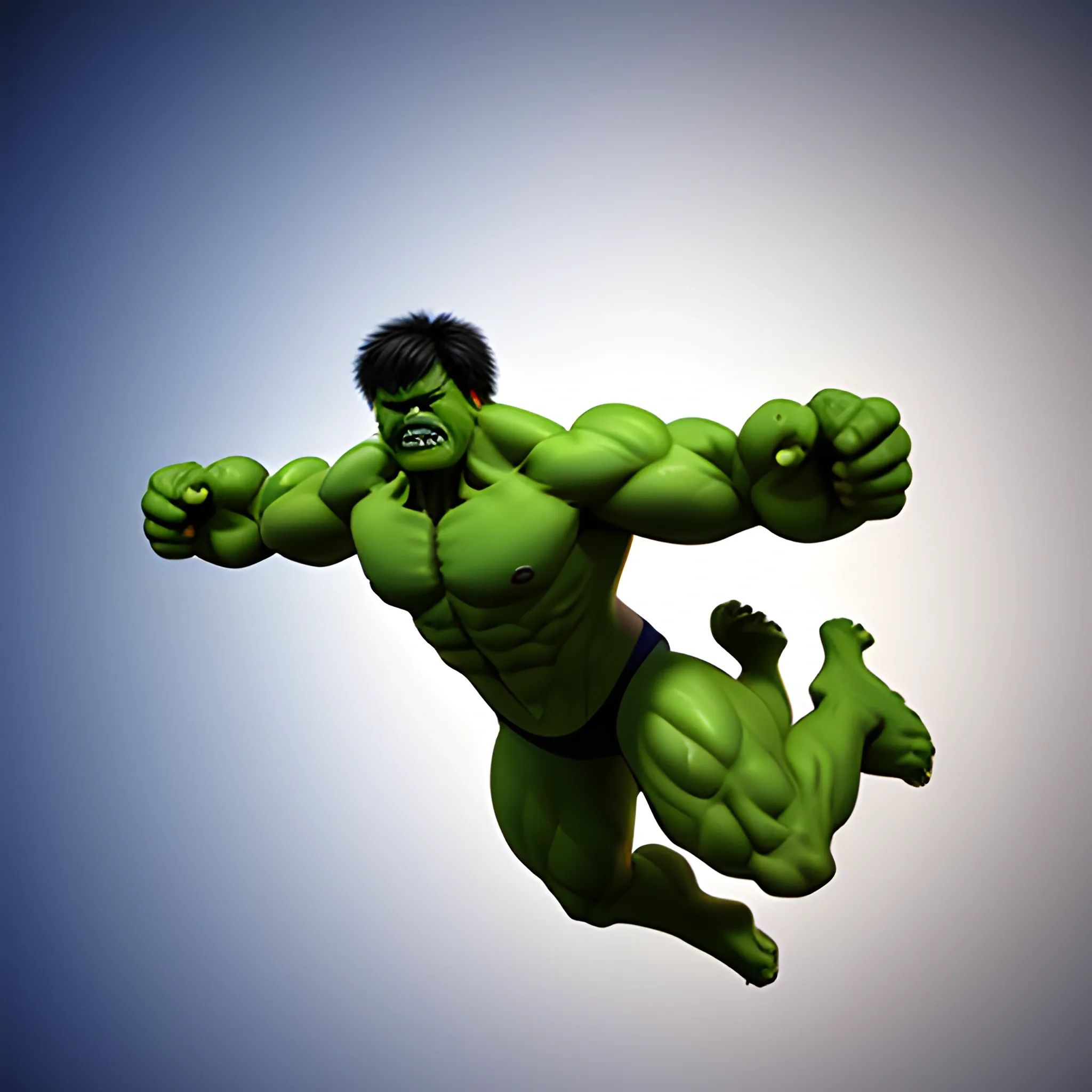 hulk, fly, 3D