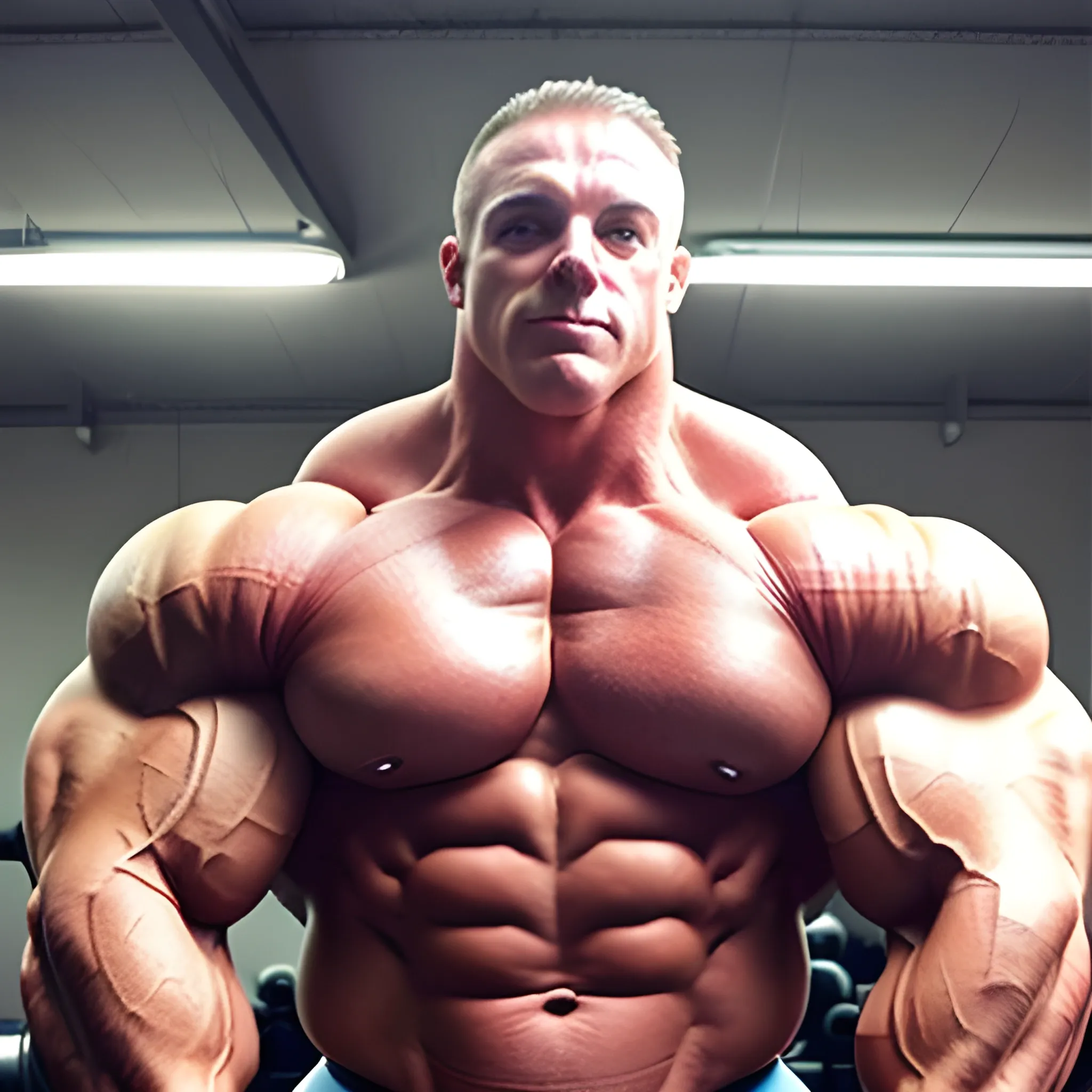 3 meter bodybuilder with a beautiful muscle morph, flex their massive 3000 lbs, BODY MONSTER MUSCLE, 