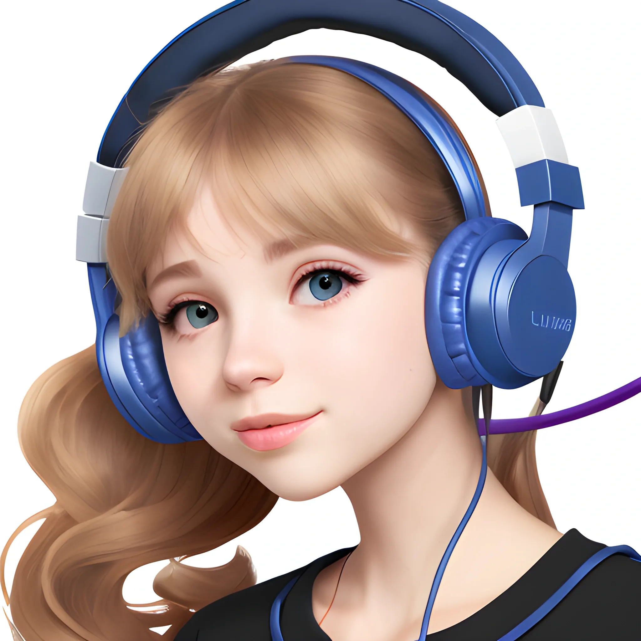 Cute Female headphones music club png