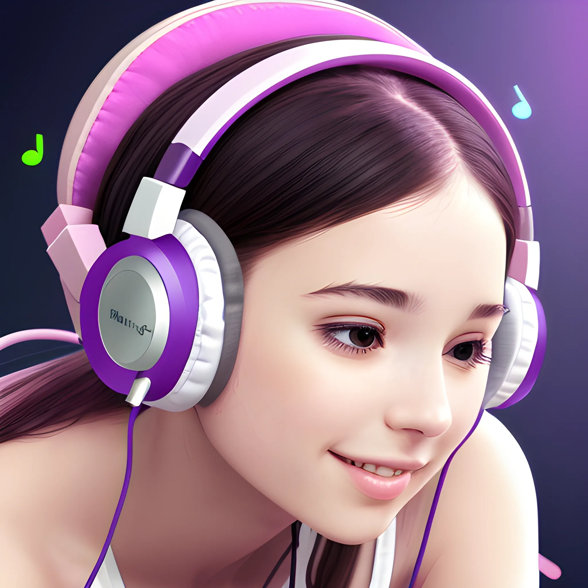 Cute Female headphones music club png - Arthub.ai