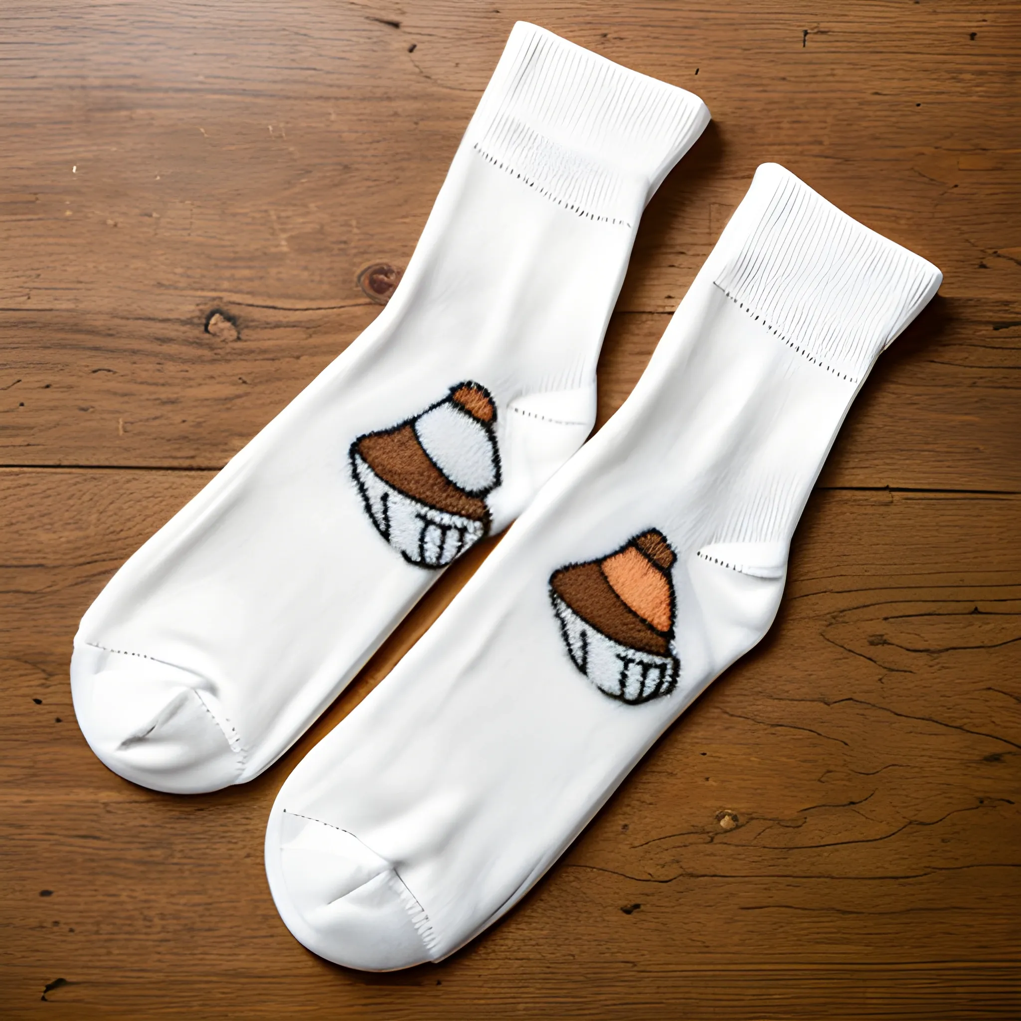 Cotton socks stained with milk Cartoon - Arthub.ai