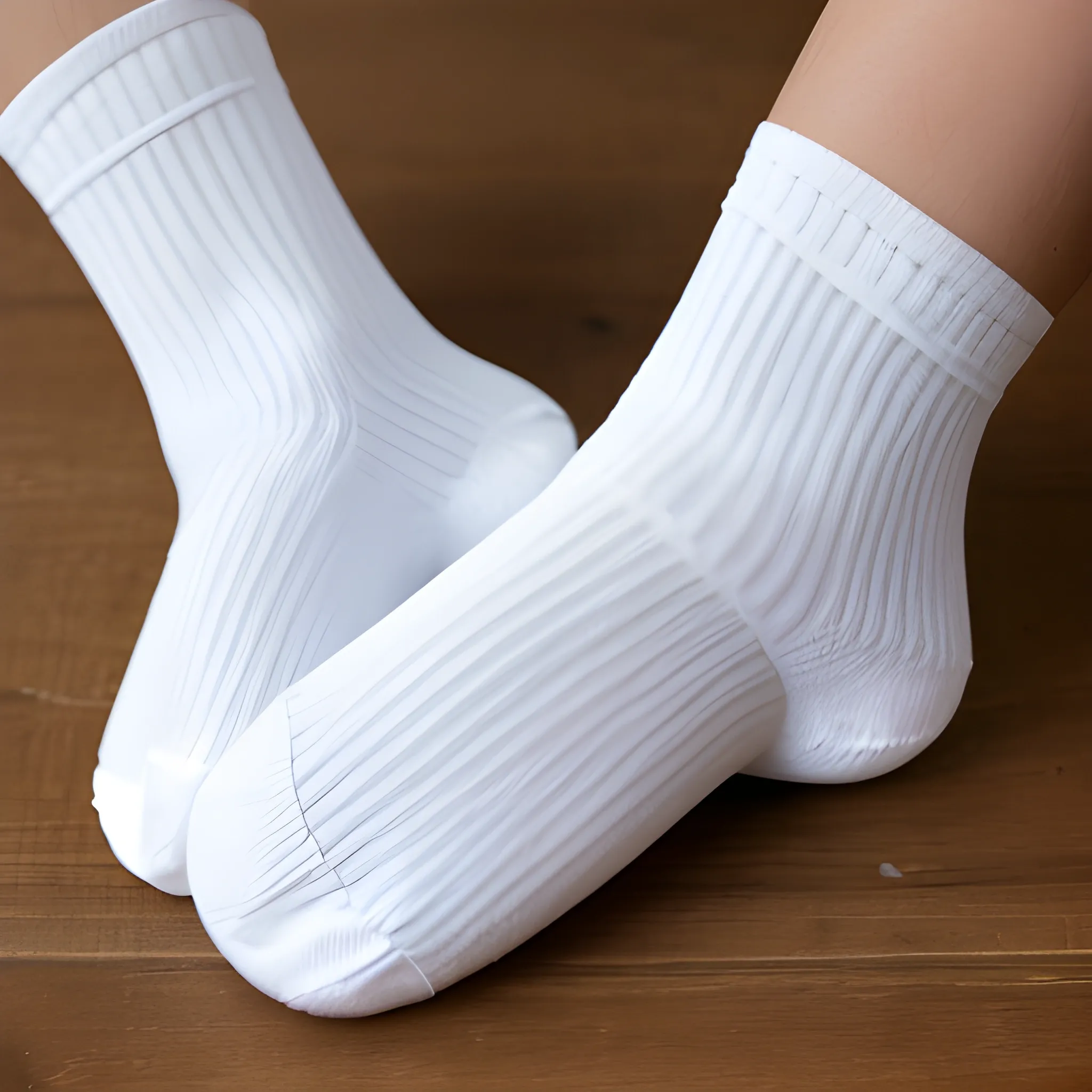 Cotton socks dipped in milk